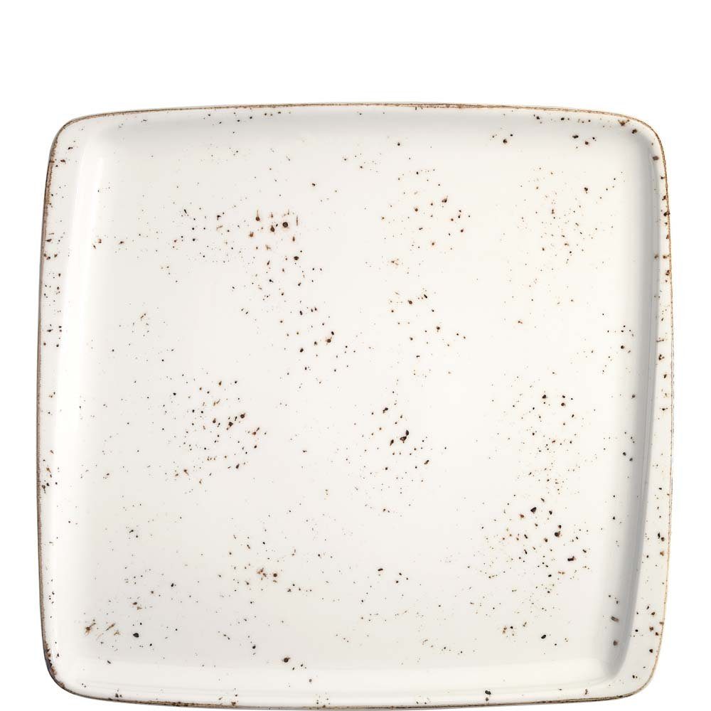 Bonna Speiseteller Grain Moove Vintage Retro 27x25cm Weiß Servierplatte, (2 St), GRAMOV34KR