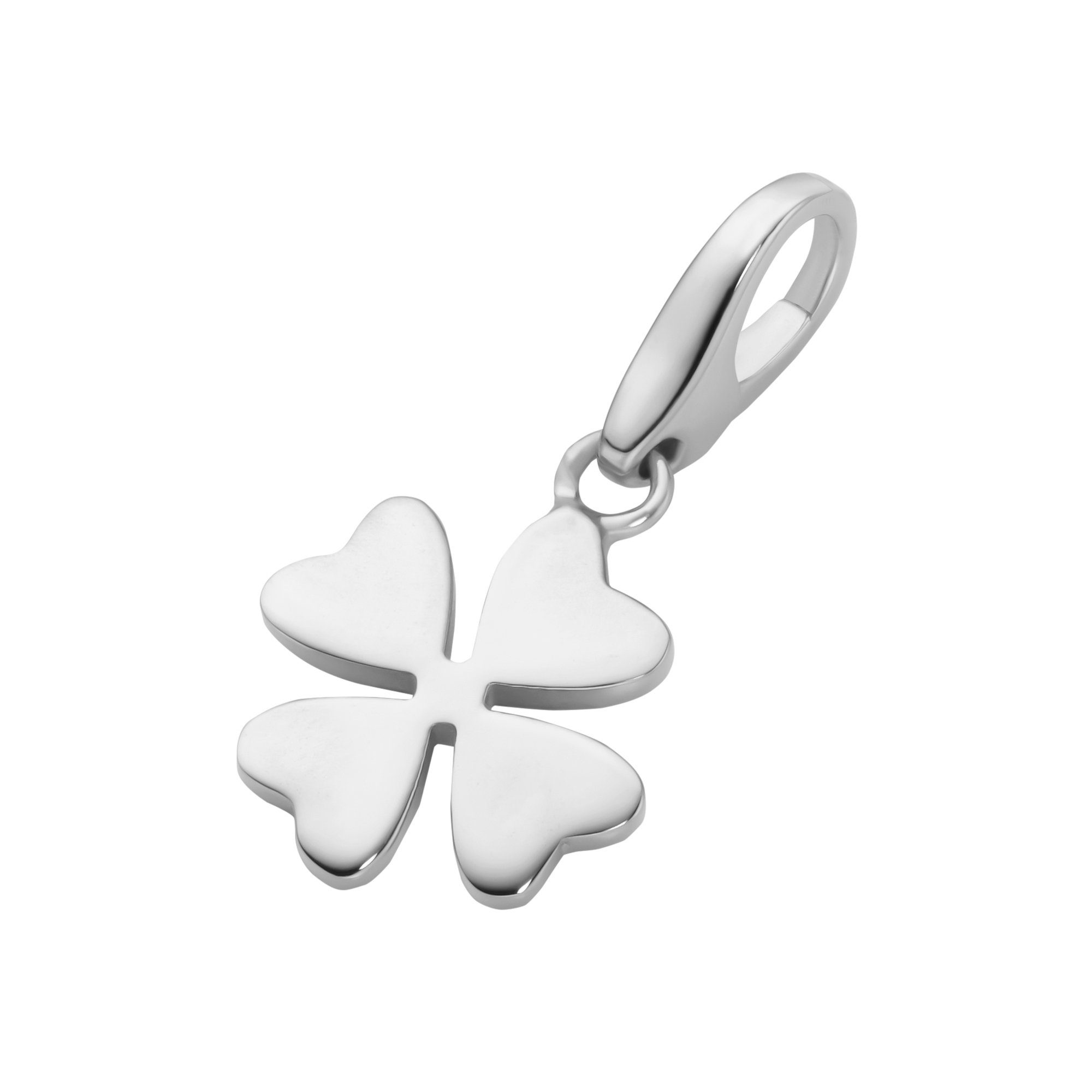 Charm-Einhänger Kleeblatt, Silber 925