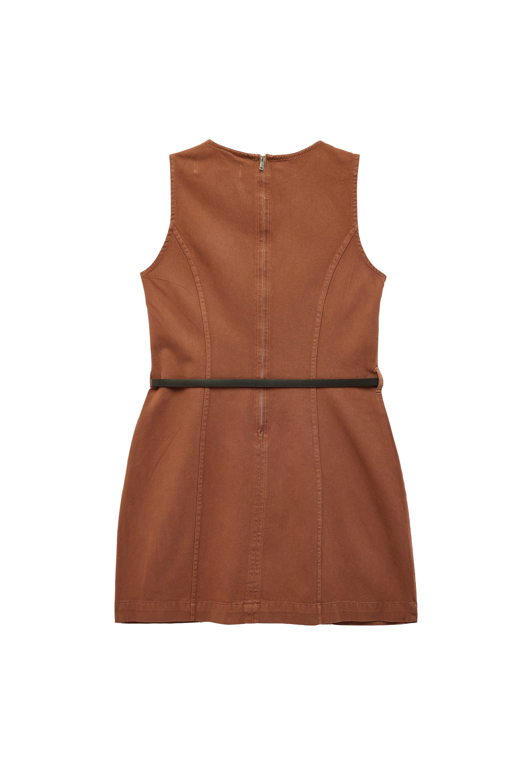 Koton Badekleid Mit Bauchgurt Rundhalsausschnitt Jeanskleid