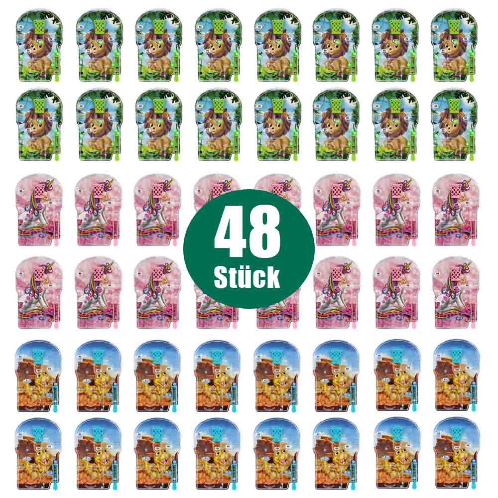 B&G INTERNATIONAL Spiel 48 Stück Mini Flipper Reisespiel - ca. 12,5 cm