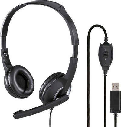 Hama PC-Office-Headset "HS-USB250", Stereo, Schwarz Headset PC-Headset