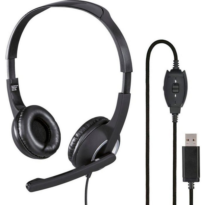 Hama PC-Office-Headset "HS-USB250" Stereo Schwarz Headset PC-Headset