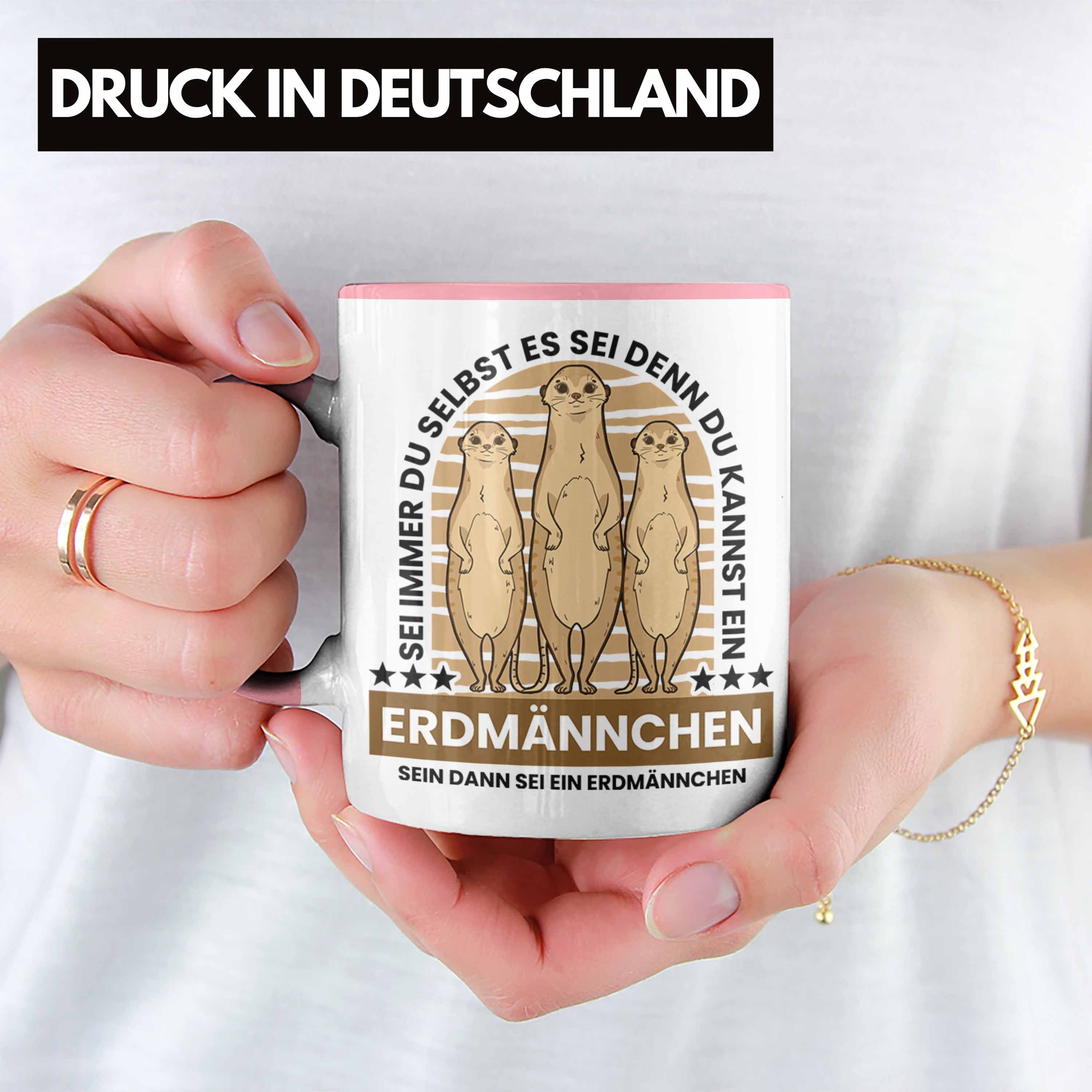 Trendation Tasse Tasse Liebhaber Erdmännchen Geschenk - Geschenk Erdmännchen Trendation Rosa