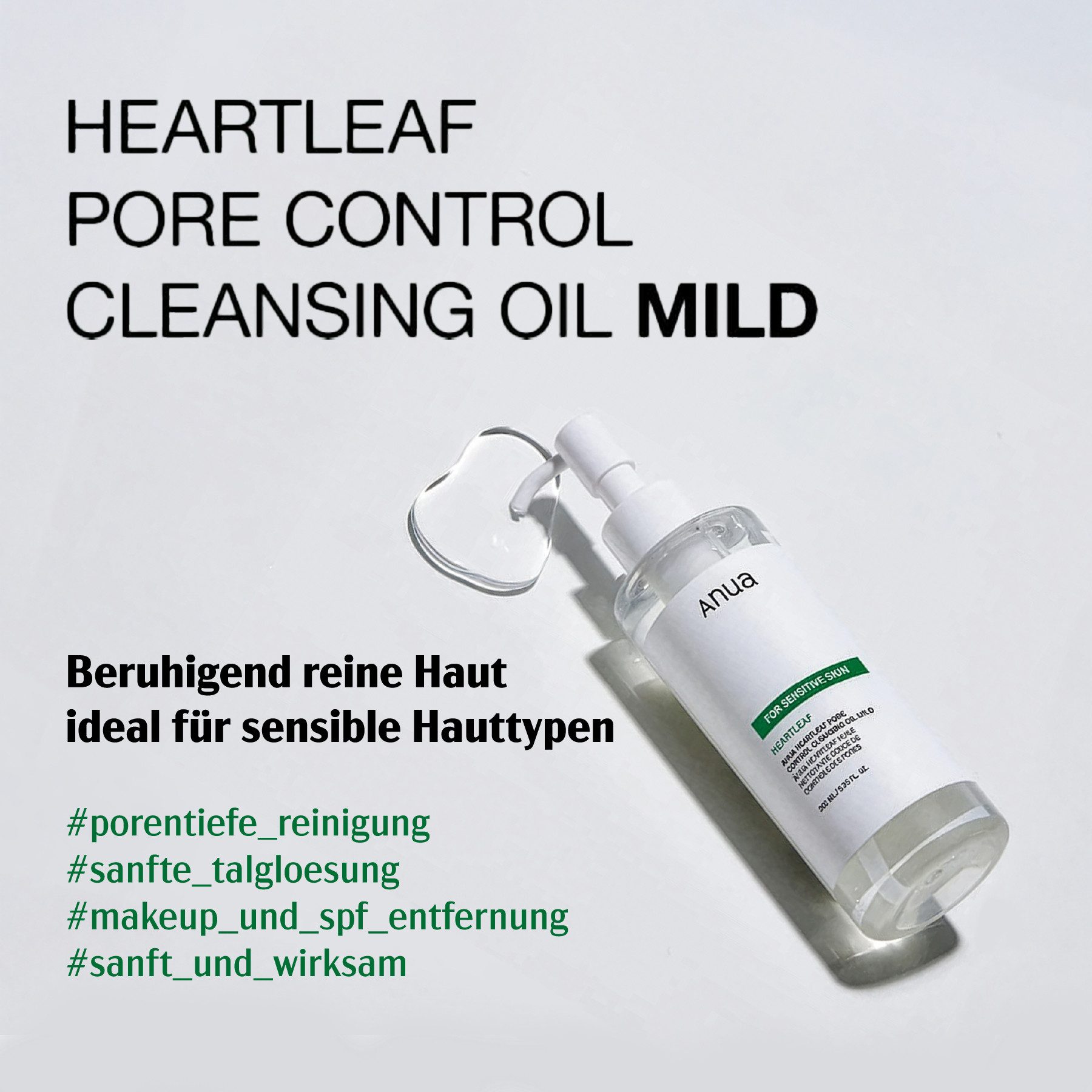 Anua Gesichtspflege Gesichtsreiniger ANUA Heartleaf Make-up Porenreinigungsöl für Gesicht, 3-tlg., Gesichtsöl, Gesichtsreinigung, Hautpflege, ANUA