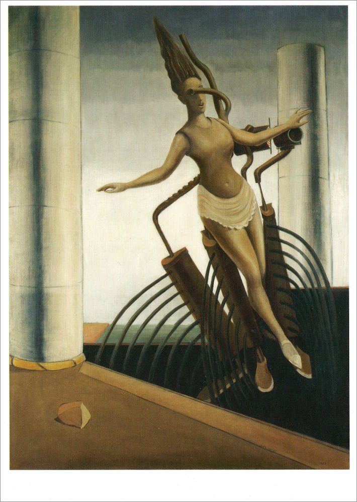 Postkarte Kunstkarte Max Ernst "La femme chancelante"