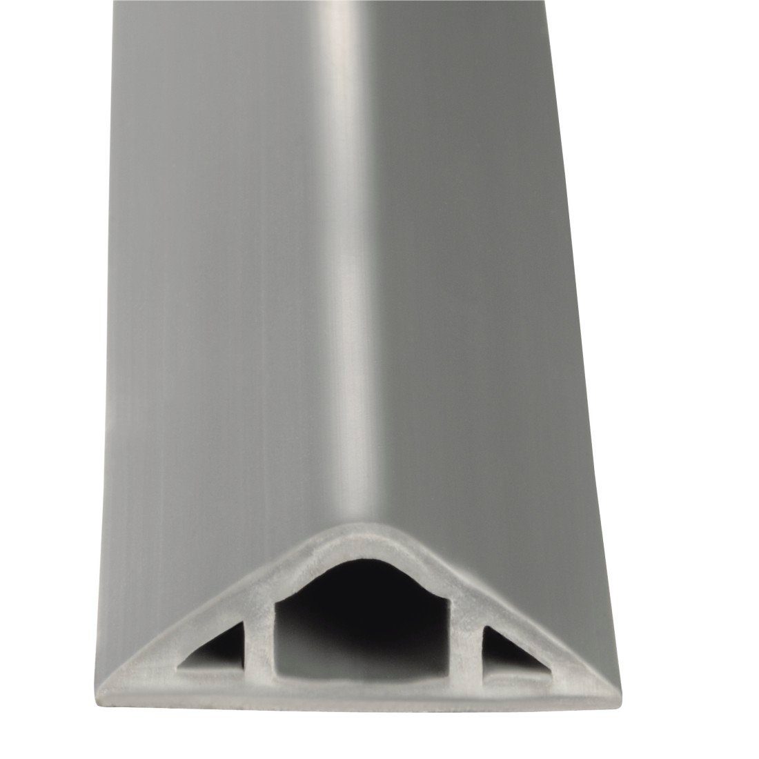 Hama Kabelkanal Flexibler Kabelkanal, 180 x 3 x 1 cm, PVC, Grau, selbstklebend, halbrund, plastikfrei, universell kürzbar