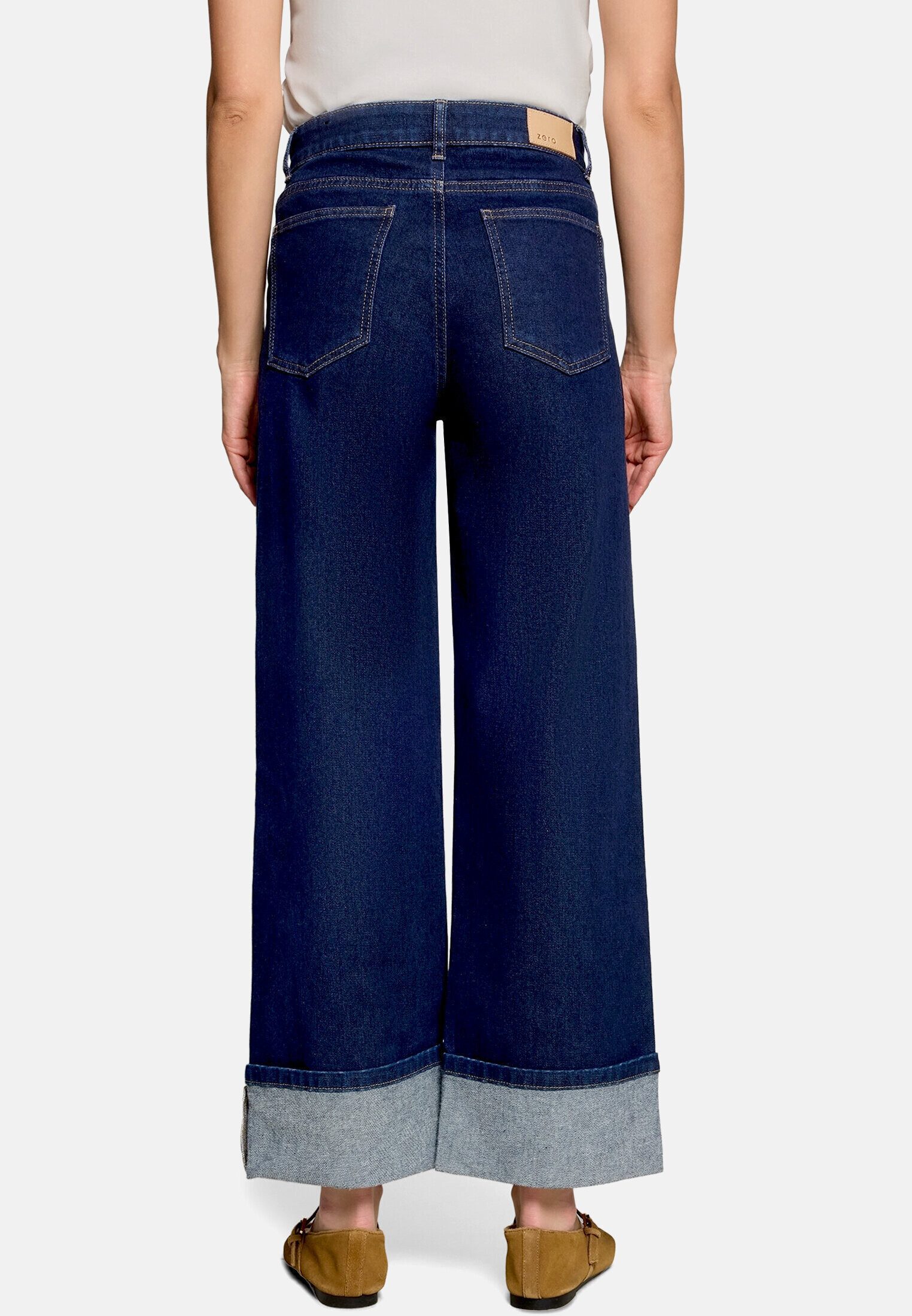Zero Weite Jeans Damen Look-Jeans mit Biesen Style Witney – Bild 3 von 5