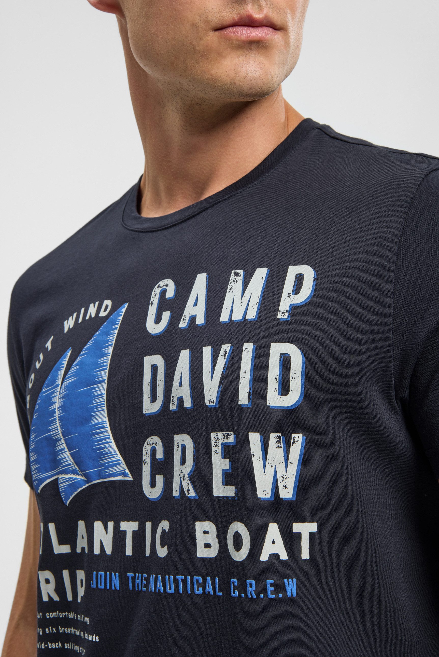 CAMP DAVID Rundhalsshirt aus Baumwolle