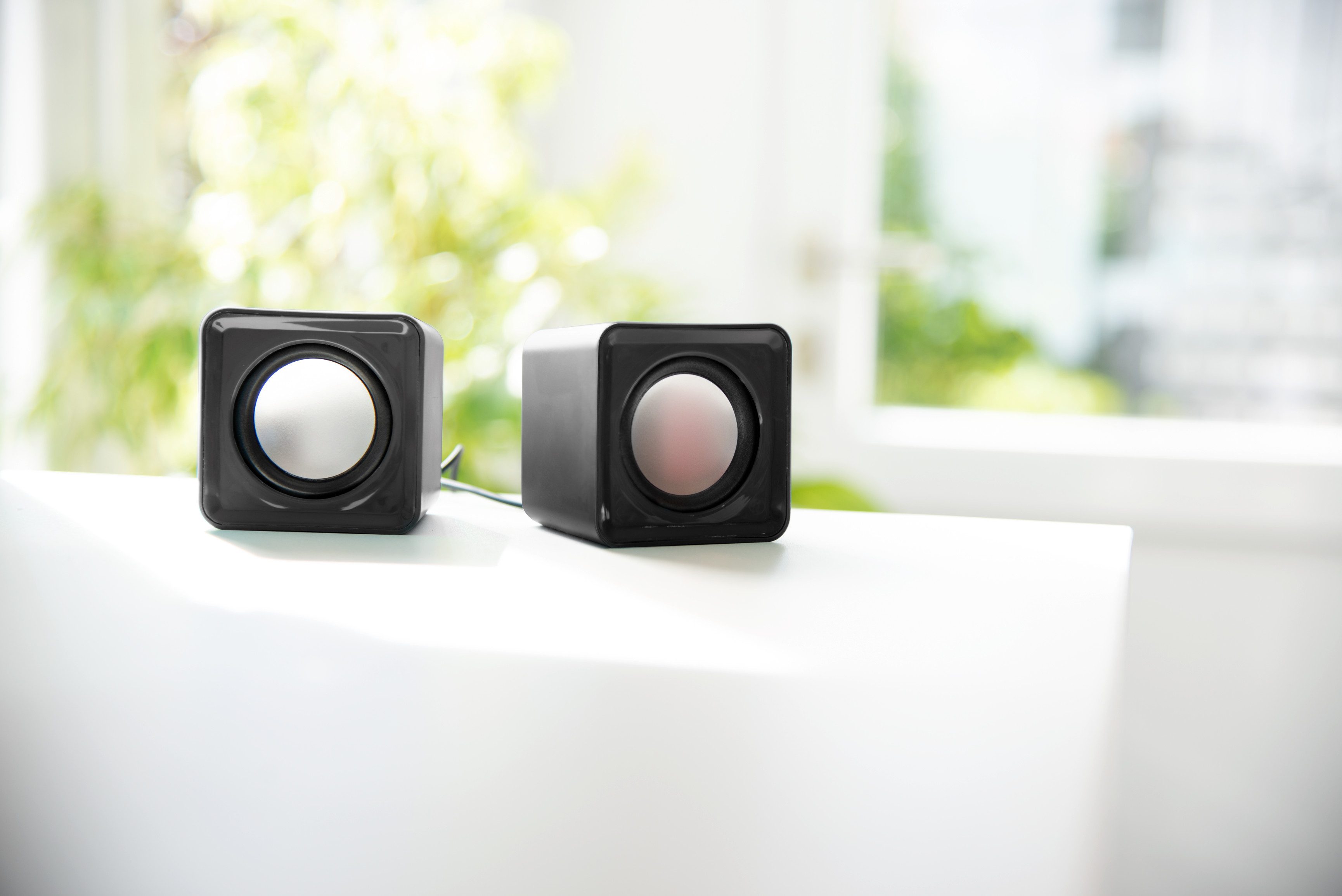 Speedlink TWOXO Stereo Speakers, schwarz - PC-Lautsprecher 2.0 (5 W, mit Klinkenstecker für Gaming und Musik)