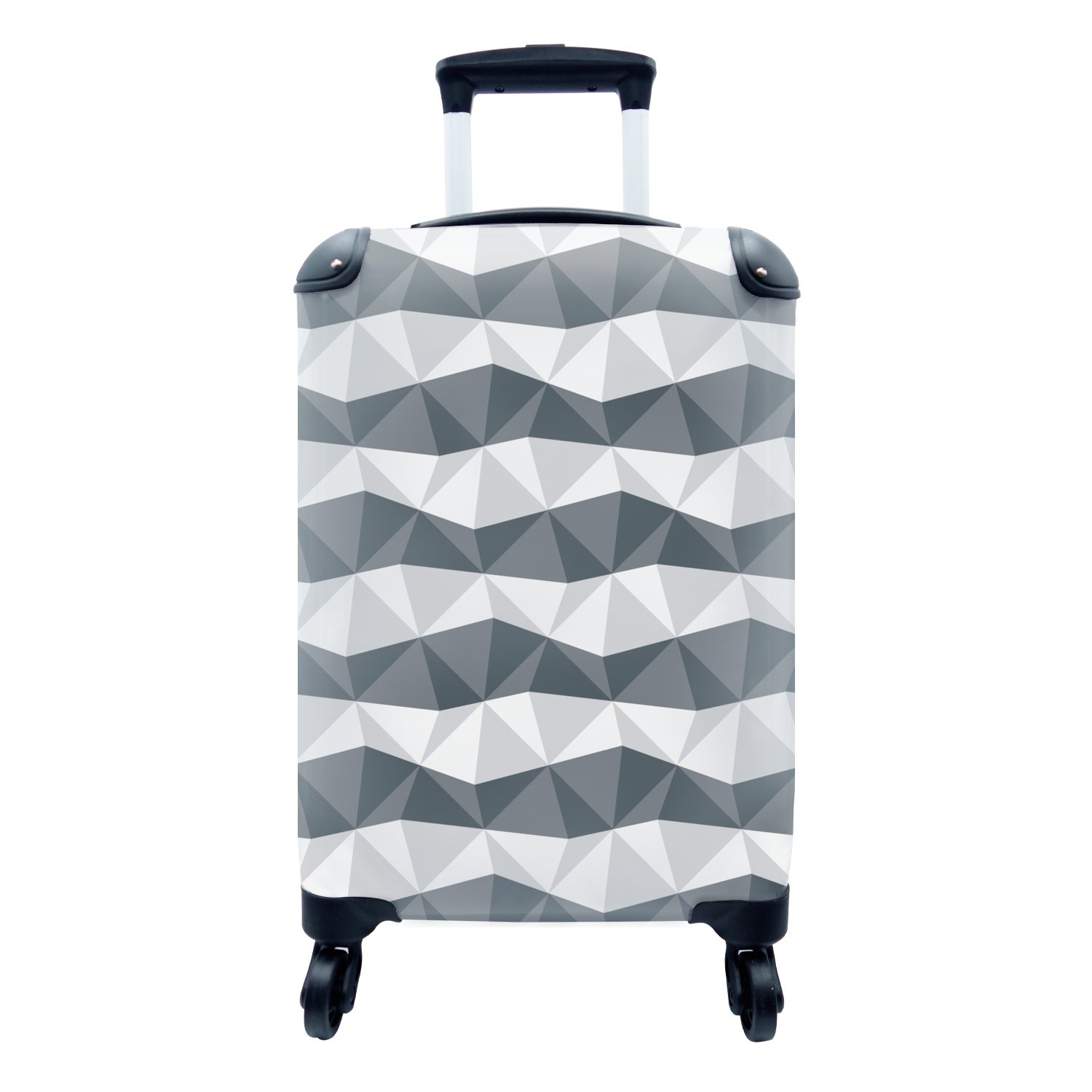 MuchoWow Handgepäckkoffer Zebra - Geometrie - Muster, 4 Rollen, Reisetasche mit rollen, Handgepäck für Ferien, Trolley, Reisekoffer