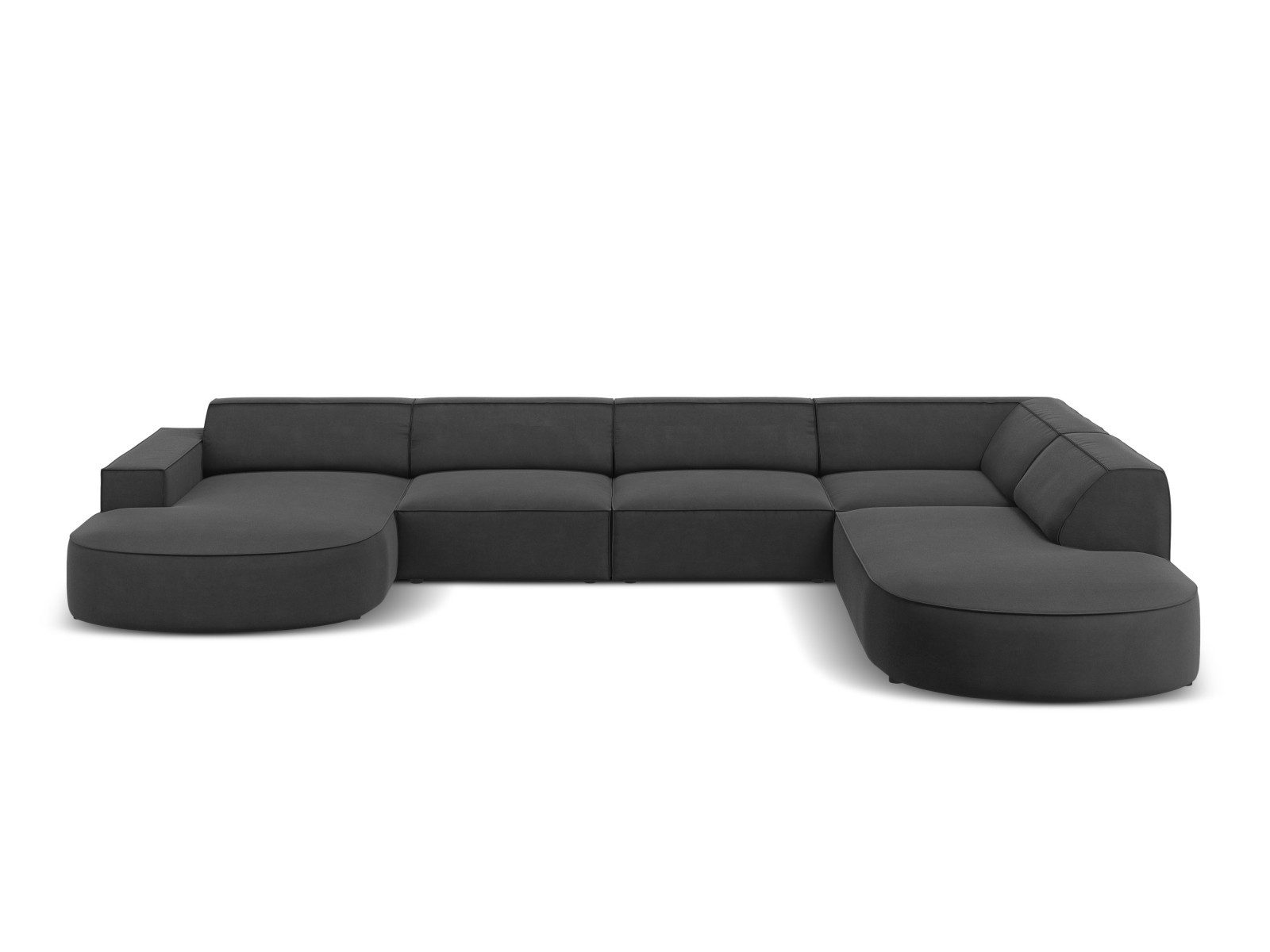 Micadoni Ecksofa Jodie, Panorama 7-Sitzer runde günstig online kaufen