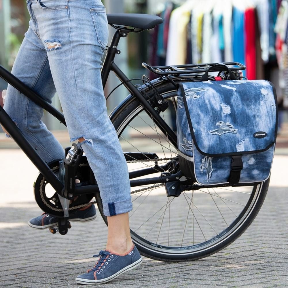Haberland Fahrradtasche Haberland Einzeltasche Trend L schwarz - geräumige Fahrradtasche mit K