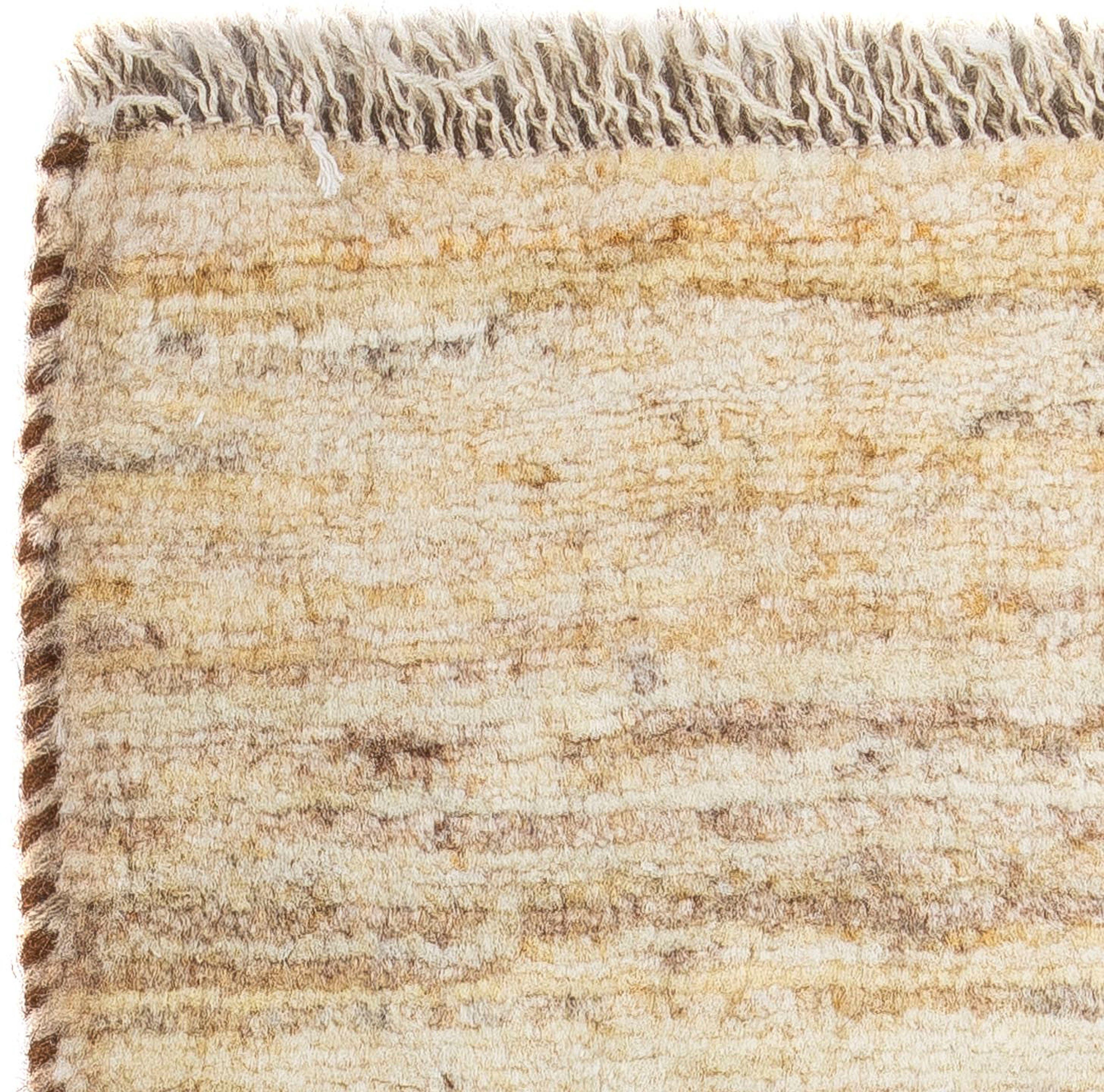 Wollteppich Gabbeh - beige, Wohnzimmer, Zertifikat cm 40 Höhe: mm, mit - x 18 morgenland, - Einzelstück 60 rechteckig, Perser Handgeknüpft