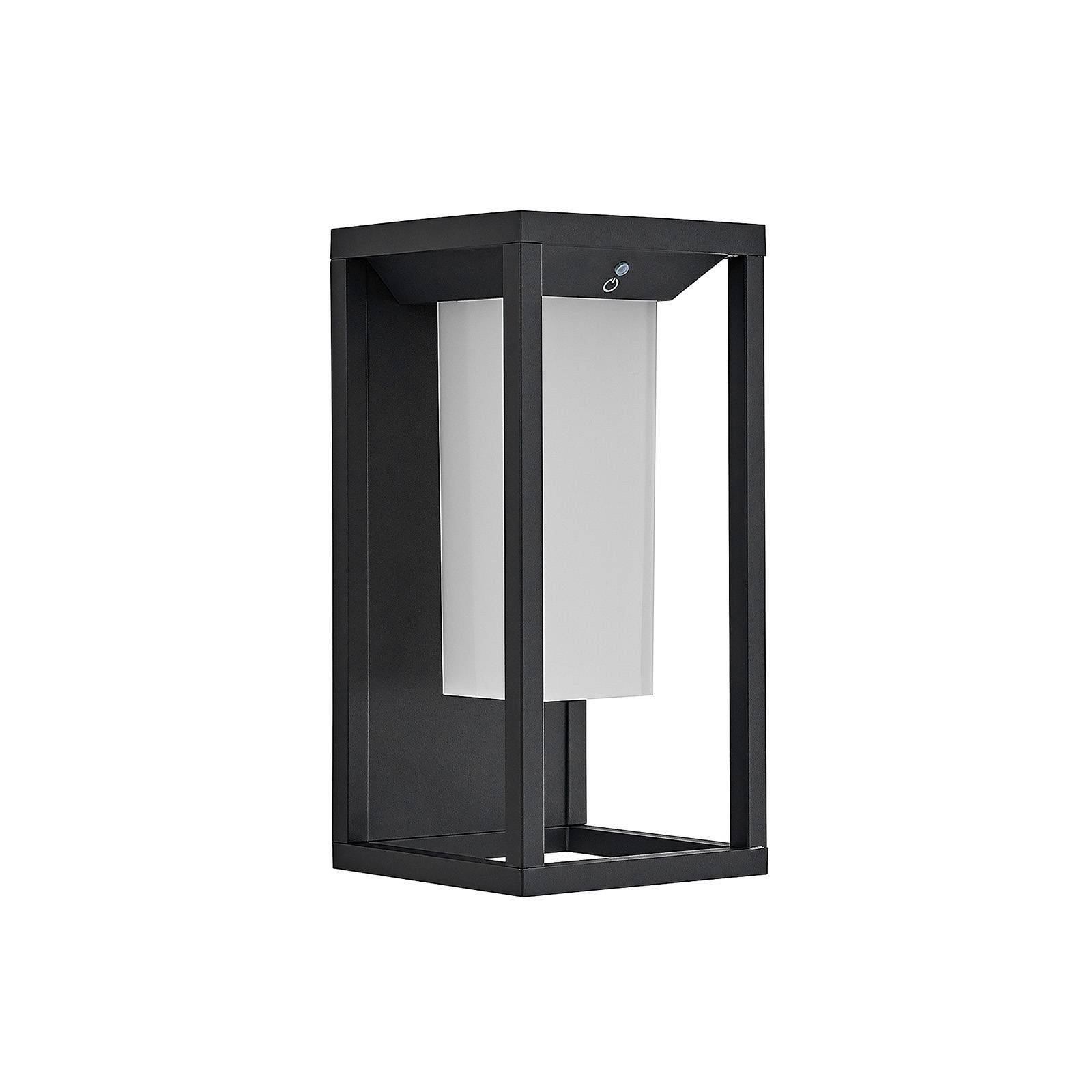 Lucande Wandleuchte Eliel, LED-Leuchtmittel fest verbaut, warmweiß, Modern, Aluminiumdruckguss, Kunststoff, grafit, weiß, 1 flammig, inkl.