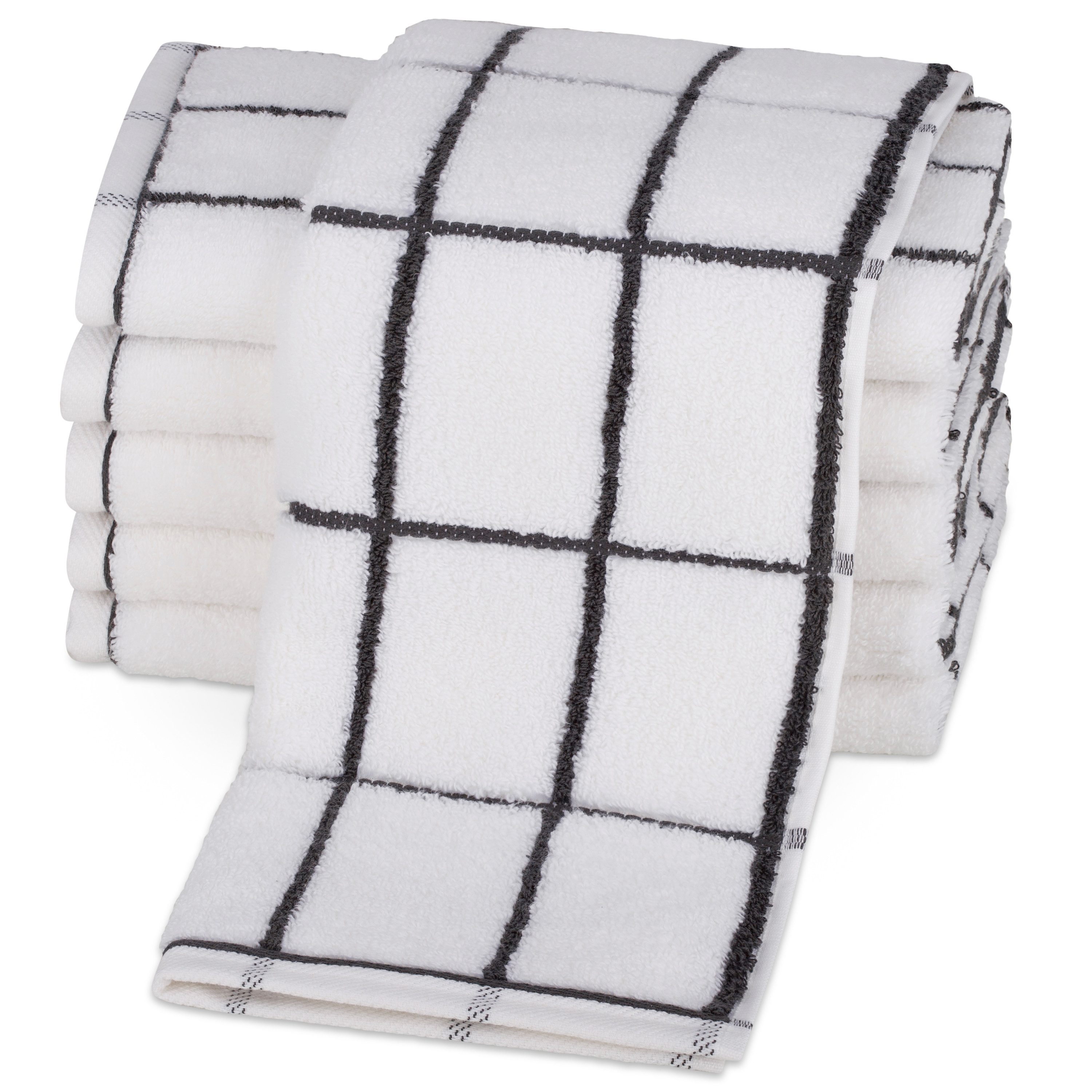 ROSS Gästehandtücher Überkaro 9032, Frottier (Packung, 6-St), 100% Baumwolle, made in Germany