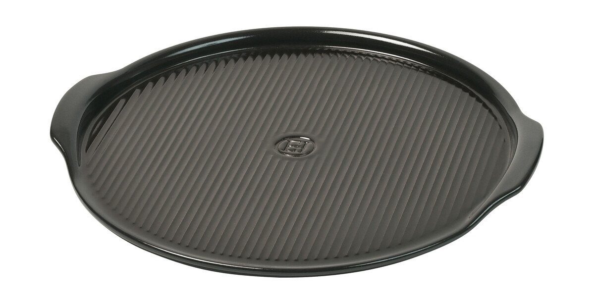 Emile Henry Pizzastein Pizzastein 37 cm Kohle, Keramik