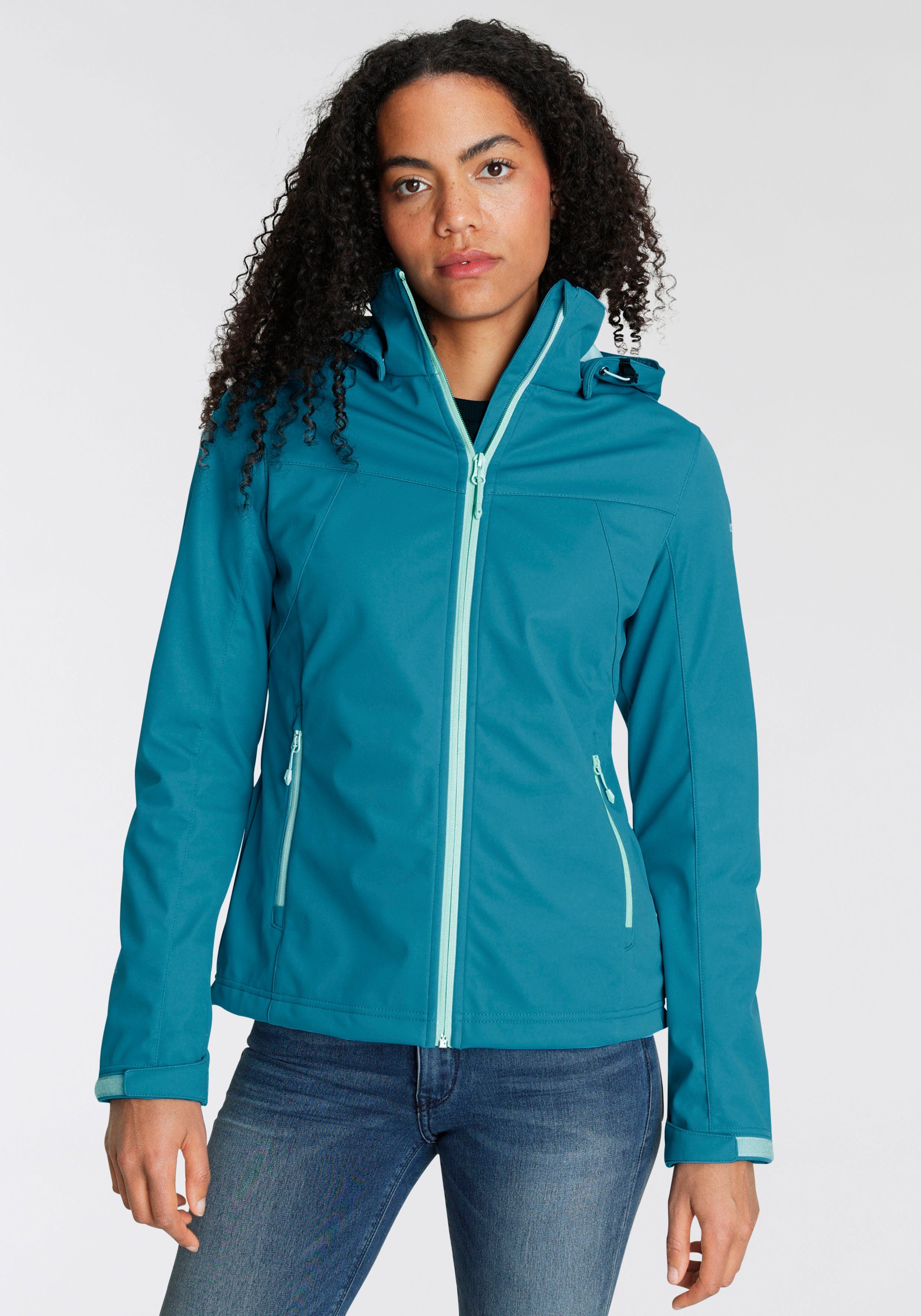 D BOISE SOFTSHELLJACKE Winddicht Softshelljacke turquoise Wasserdicht & Icepeak