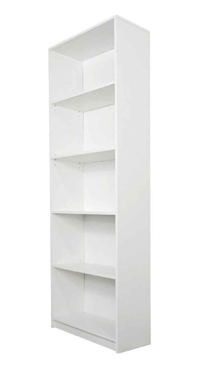 Home Collective Bücherregal Aktenregal Standregal Raumteiler mit 5 offenen Fächern aus MDF Holz, in weiß, Breite 50 cm