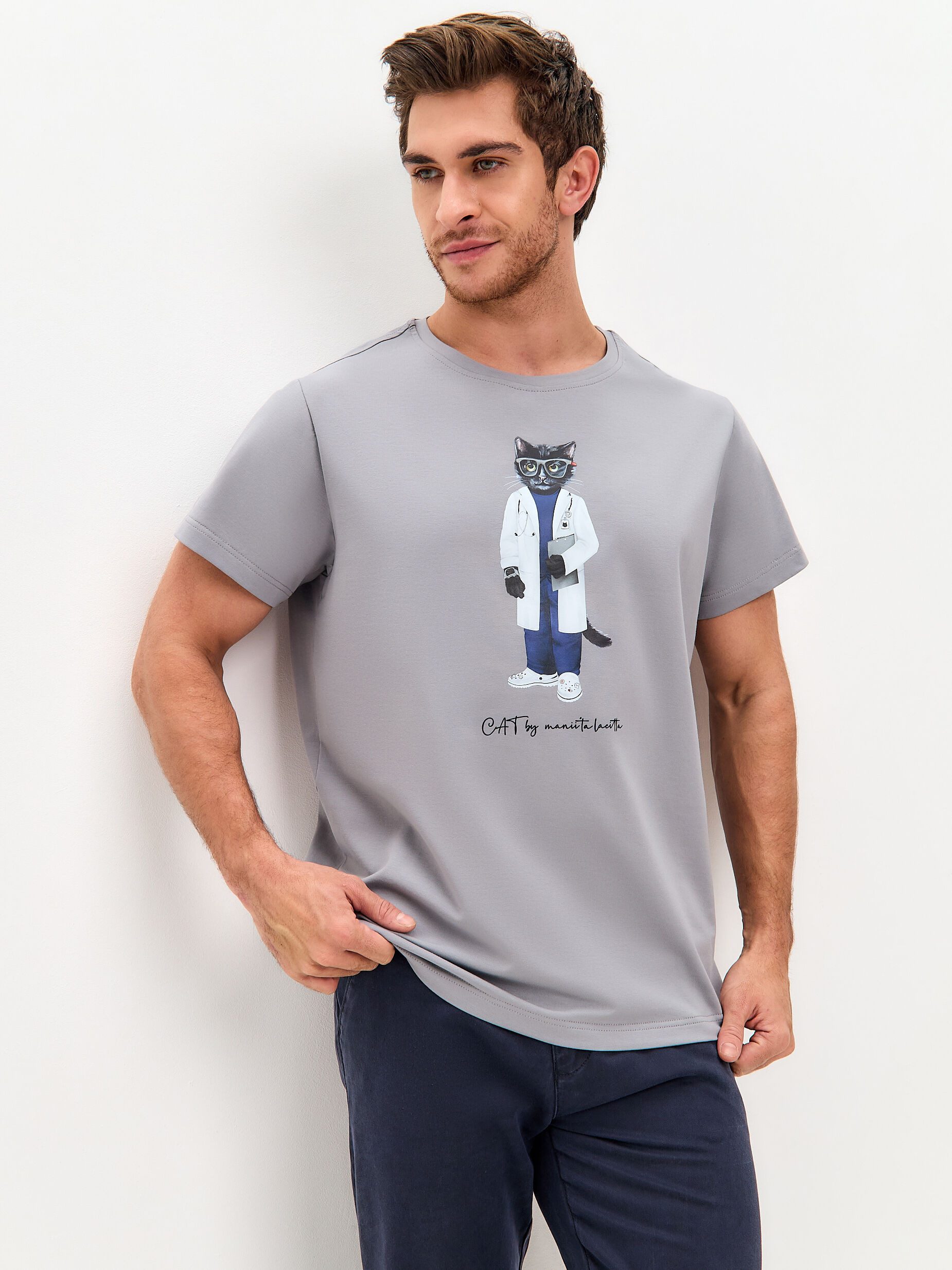 CAT by maniita lacitta Kurzarmshirt DOCTOR CAT (1-tlg) mit Katzen-Print
