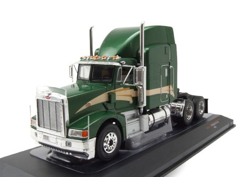 ixo Models Modellauto Peterbilt 377 A/E Zugmaschine 1998 dunkelgrün metallic, Maßstab 1:43