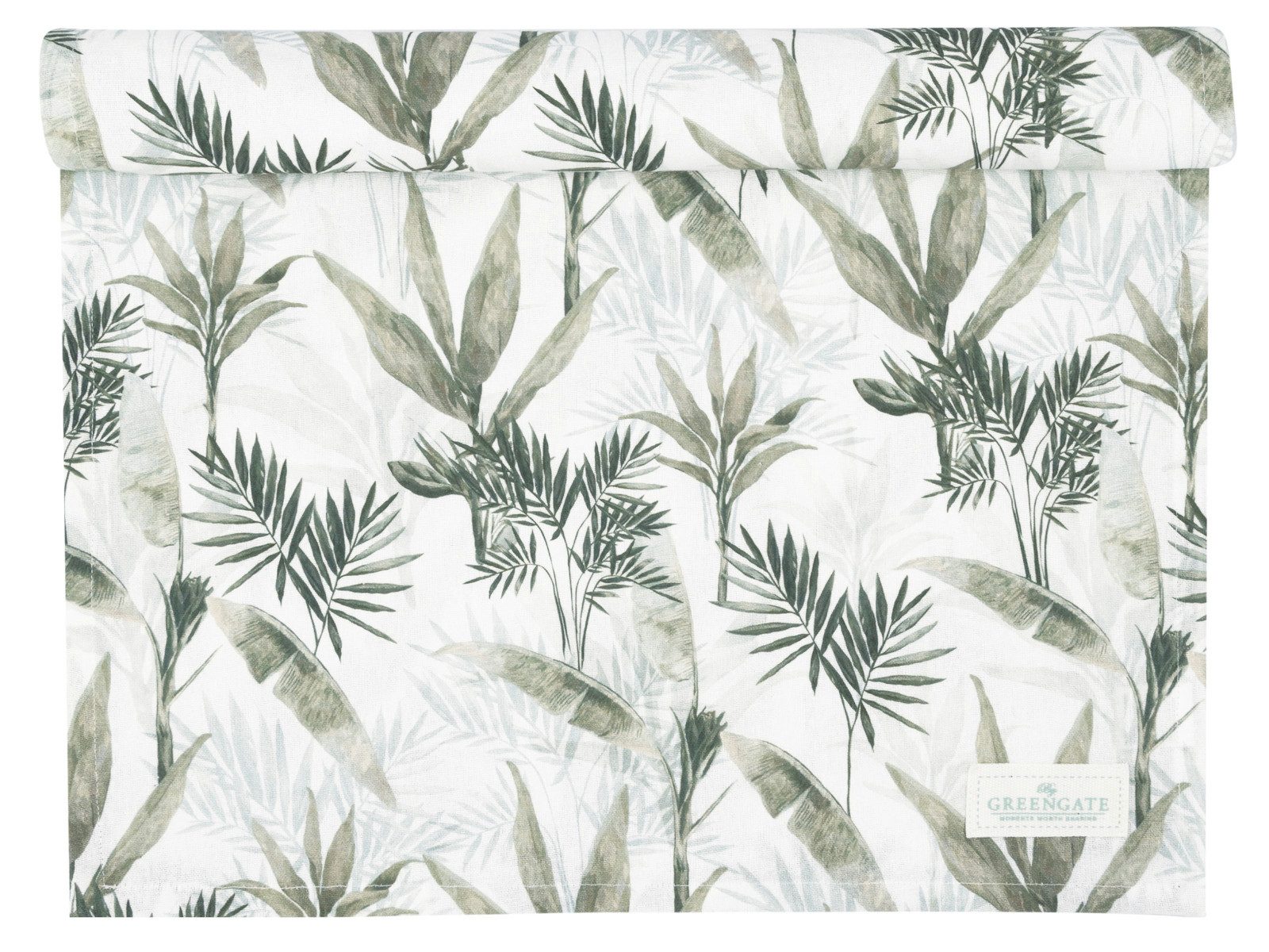 Greengate Tischdecke Eira Tischläufer white 140x45cm