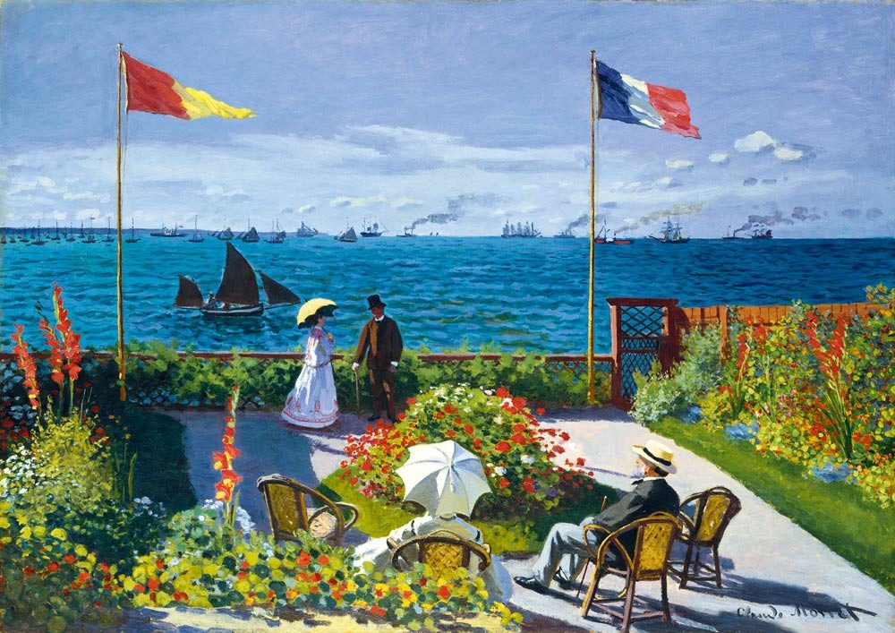 Bluebird Puzzle Puzzle Claude Monet - Garden at Sainte-Adresse, 1867, Puzzleteile