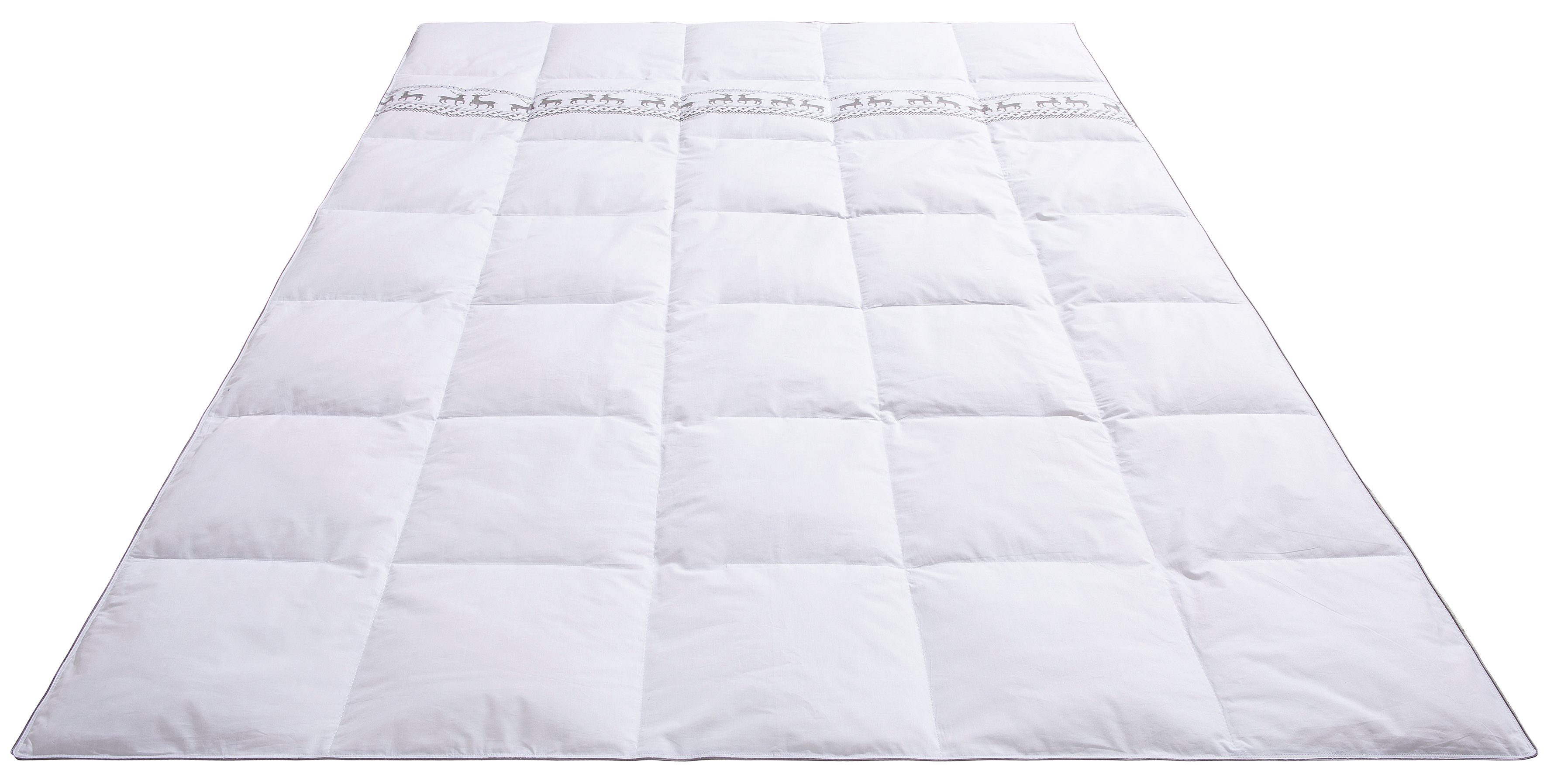 Älgdröm Daunenbettdecke Sorsele, Bettdecke 135x200 cm, 155x220 cm und weitere Größen, Füllung: 60% Daunen & 40% Federn, Bezug: Baumwolle, Bettdecken, Sommer, Winter, 4 Jahreszeiten, Decke, Made in Germany
