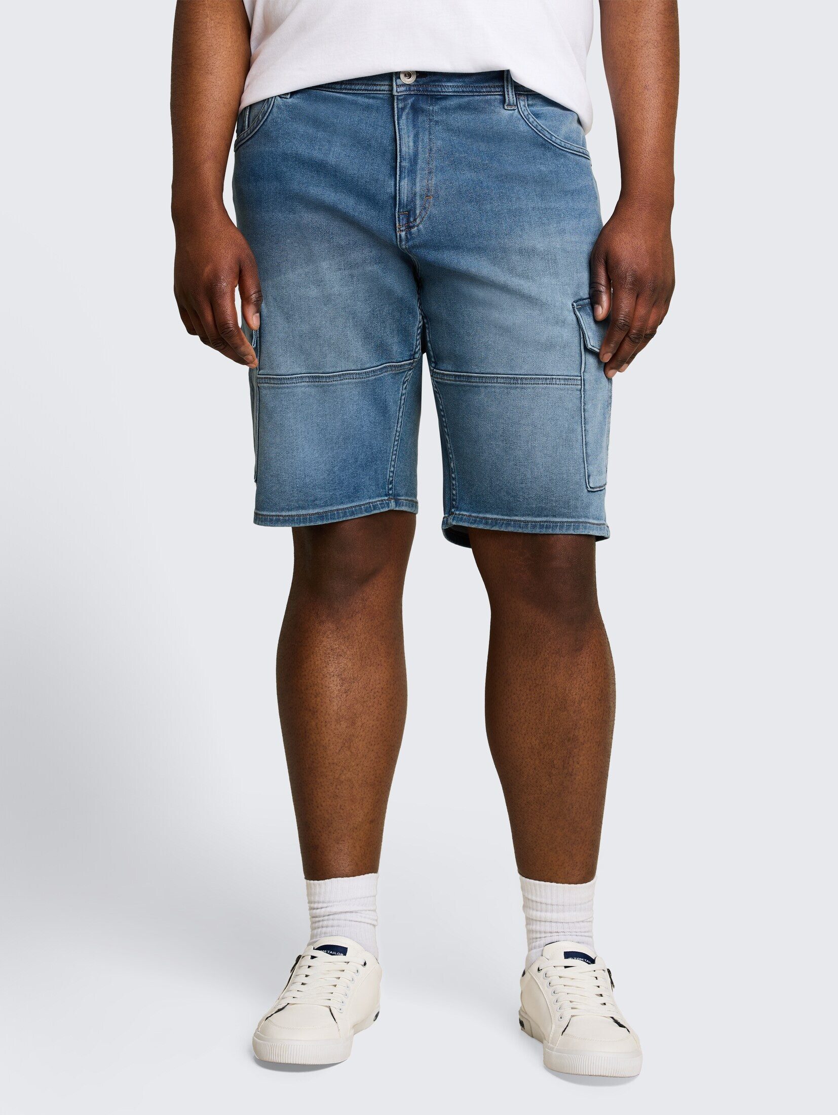 TOM TAILOR PLUS Jeanshosen Plus Size - Cargo Jeans Shorts