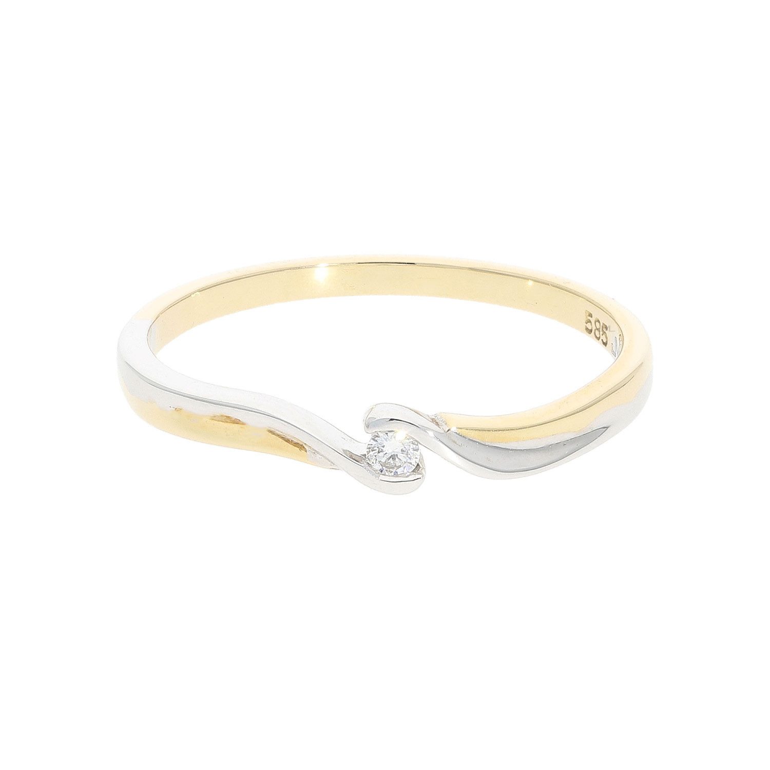 JuwelmaLux Fingerring JuwelmaLux Brillant Ring Bicolor Gold 585 JL10-07-0560 (kein Set, 1-tlg)