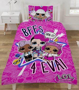 Bettbezug Pinke Bettwäsche für Mädchen 137x198cm LOL Surprise! 135x200 cm, Sarcia.eu