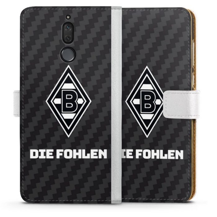 DeinDesign Handyhülle Borussia Mönchengladbach Carbon Gladbach Die Fohlen Carbon Huawei Mate 10 lite Hülle Handy Flip Case Wallet Cover