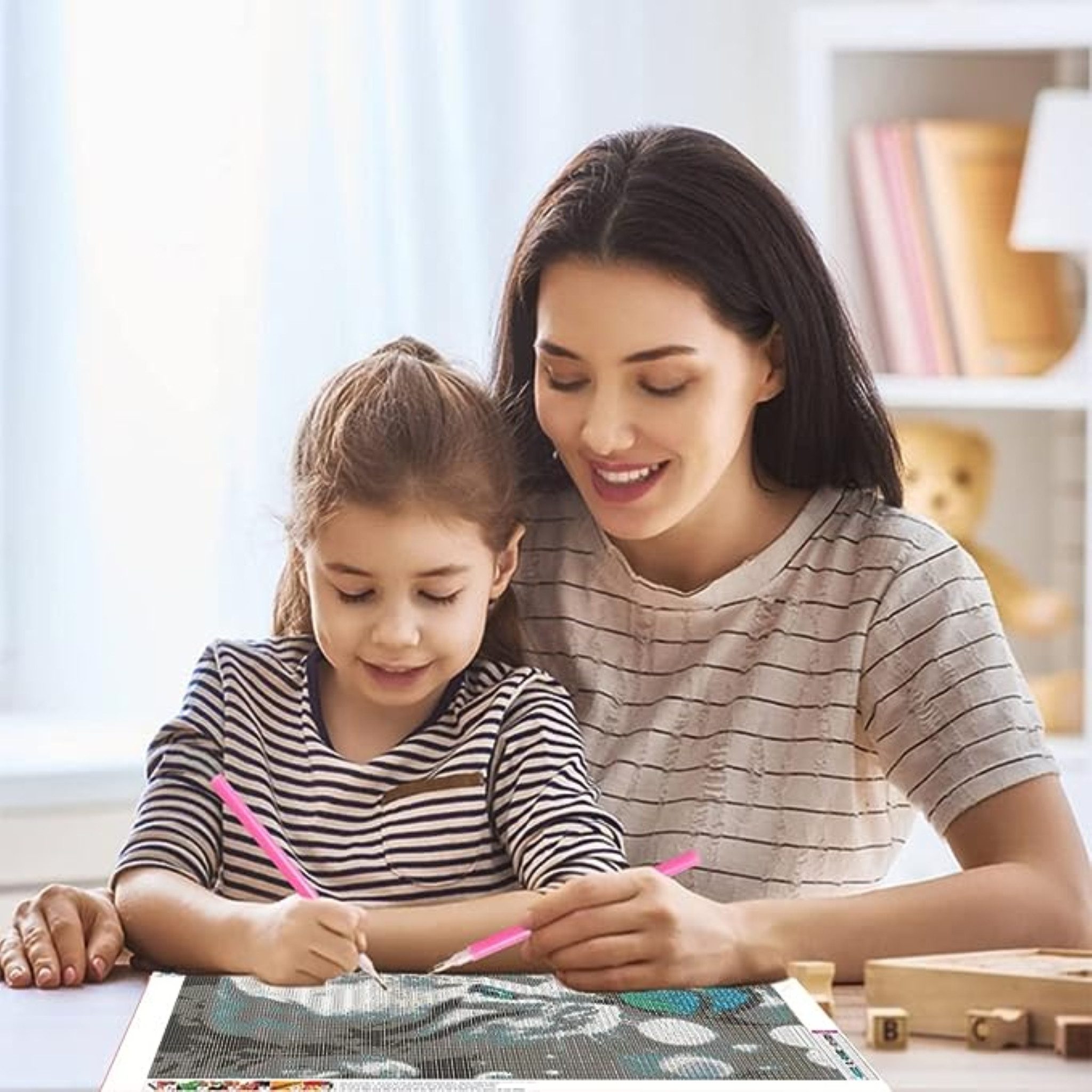 LA CUTE Malen nach Zahlen 5d Diamond Painting Universum Planeten Malen nach Zahlen 30x40cm (Komplettset für 5D Diamond Painting inklusive Leinwand, Diamanten und Werkzeugen, Diamond Painting Set mit Zubehör für DIY-Kreativität und Entspannung), 30x40cm 5D Diamond Painting mit präziser Klebeschicht & Zubehör