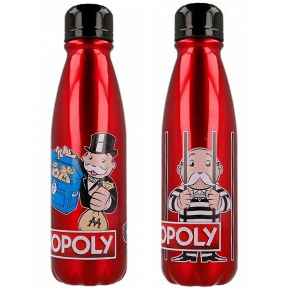 Stor Trinkflasche Monopoly 2-er Set Aluminium Wasserflasche Flasche 600 ml
