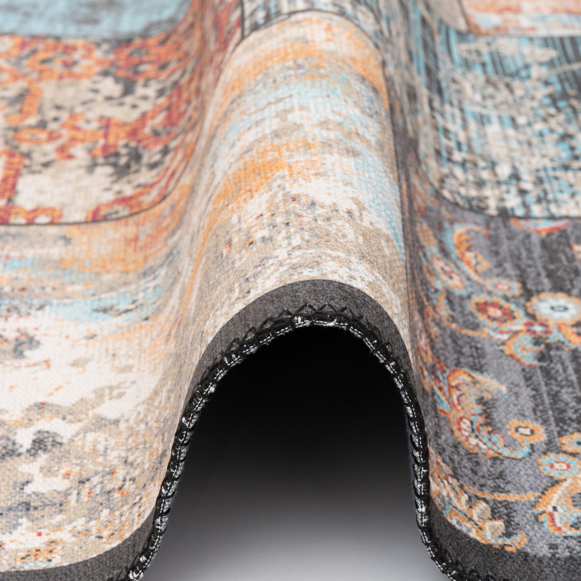 Pergamon Designteppich Vintage Designerteppich Finesse Barock Patchwork, Rechteckig, Höhe: 4 mm