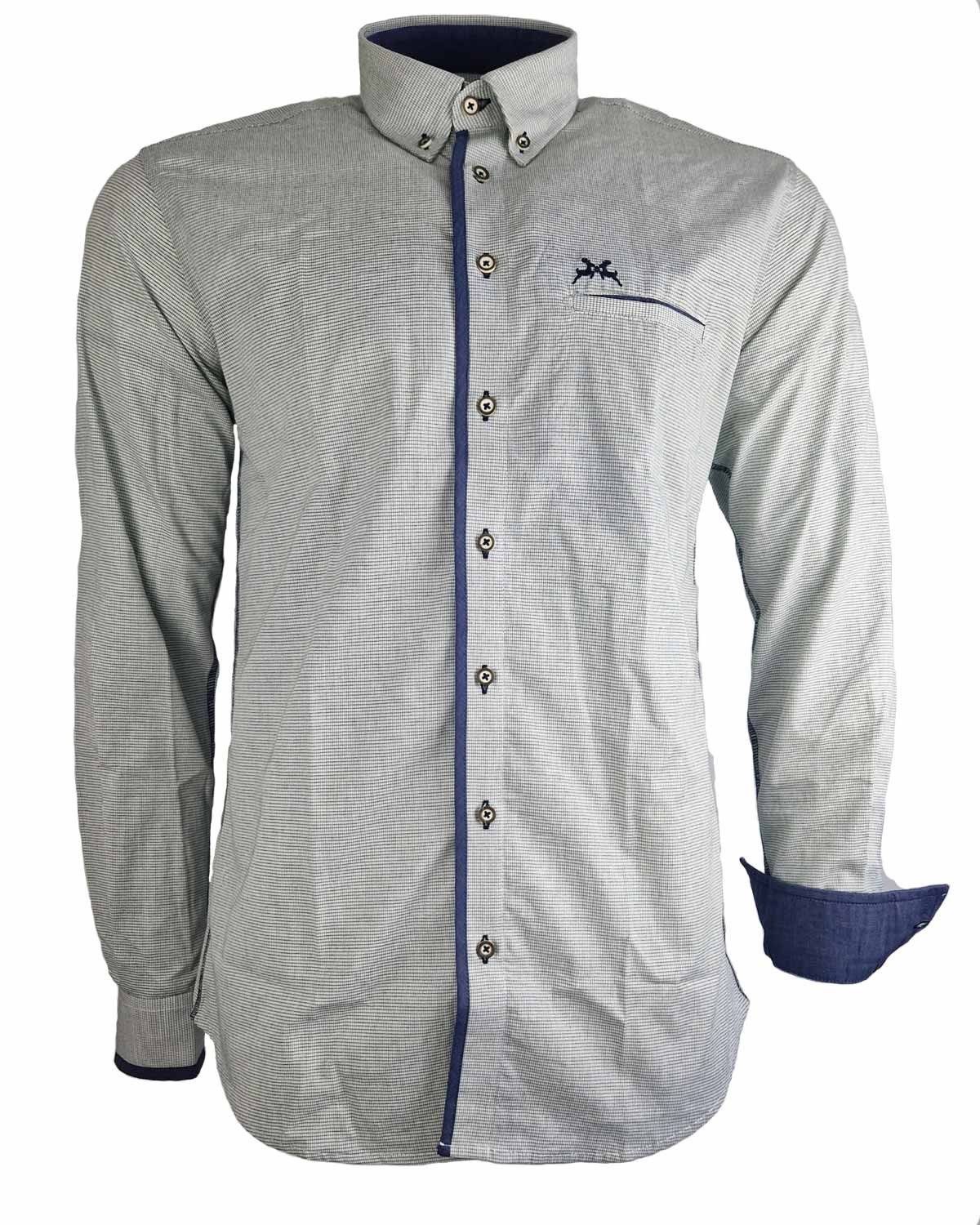 Maddox Trachtenhemd Trachtenhemd mit feinem Karomuster - Hemd-76, Grü günstig online kaufen