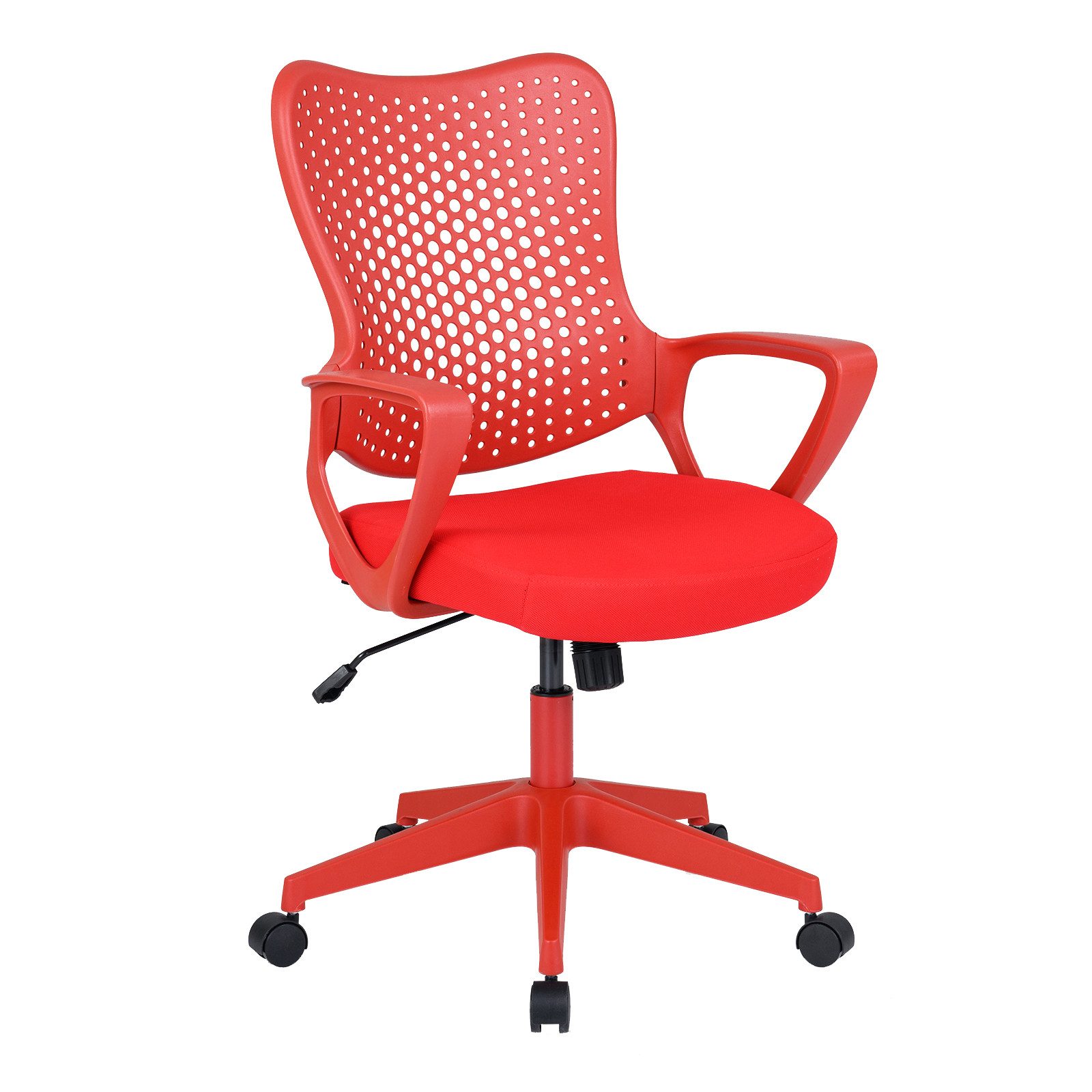 COSTWAY Drehstuhl, Bürostuhl ergonomisch mit atmungsaktive Mesh-Rückenlehne