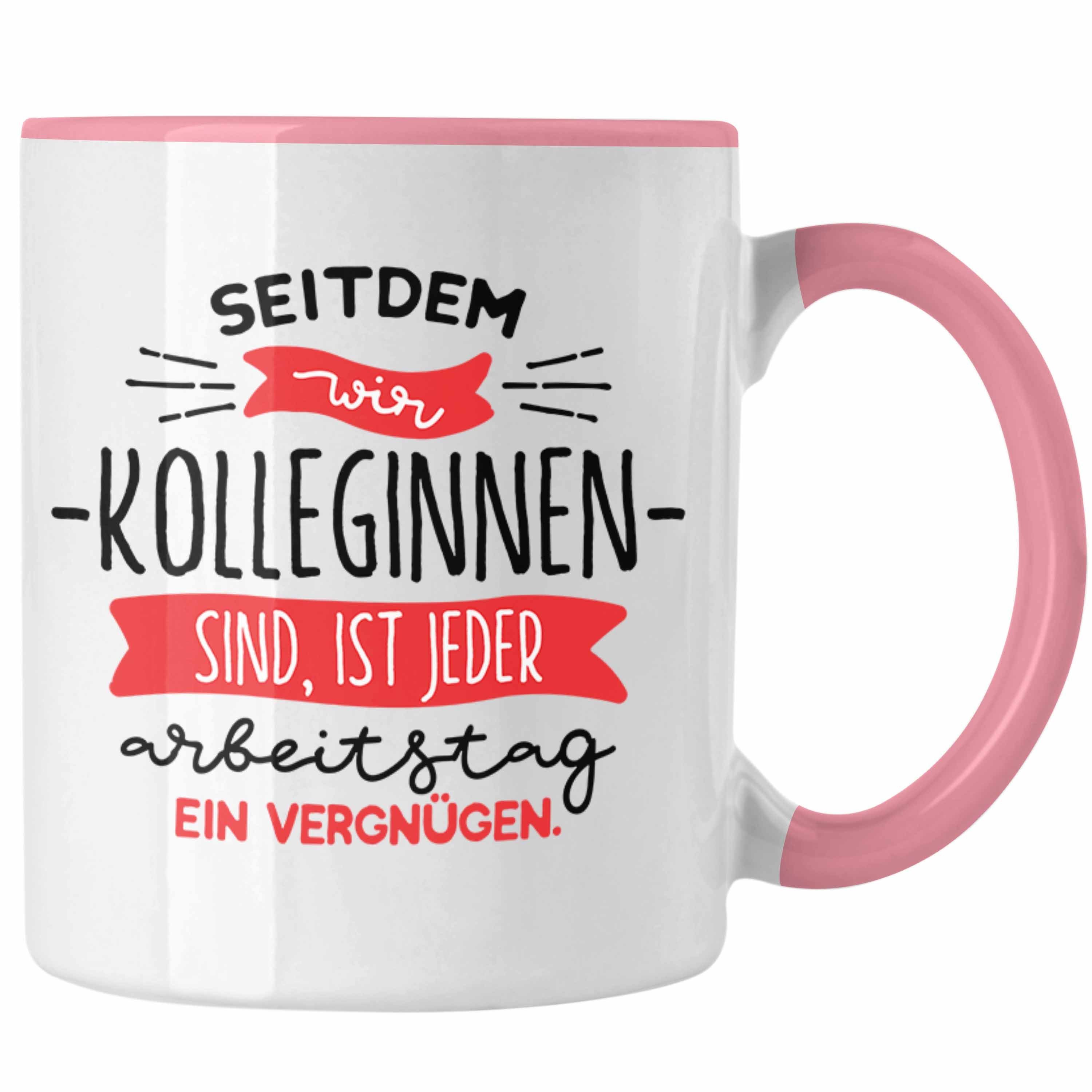 Trendation Tasse Trendation - Kollegin Tasse Beste Arbeitskollegin Geschenkidee Seitdem Rosa