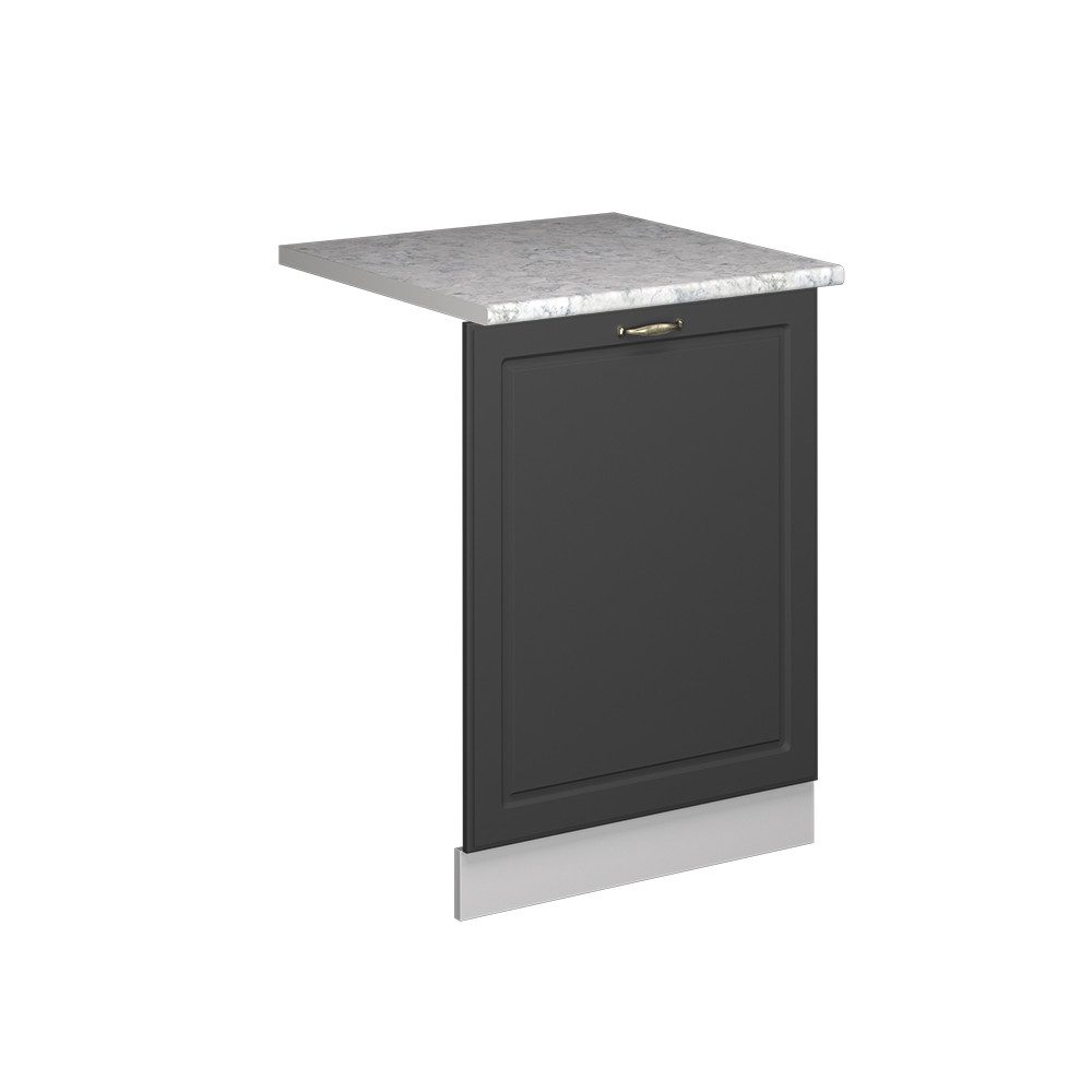 Vicco Frontblende Fame-Line, Anthrazit-Gold Landhaus/Weiß, 60 cm, AP Marmor (1 St)