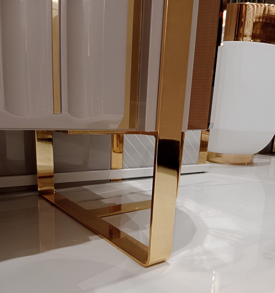 JVmoebel Sideboard Moderne Anrichte aus Holz mit Spiegel im eleganten Design (1 St., Anrichte mit 2x Spiegel), Made in Europa