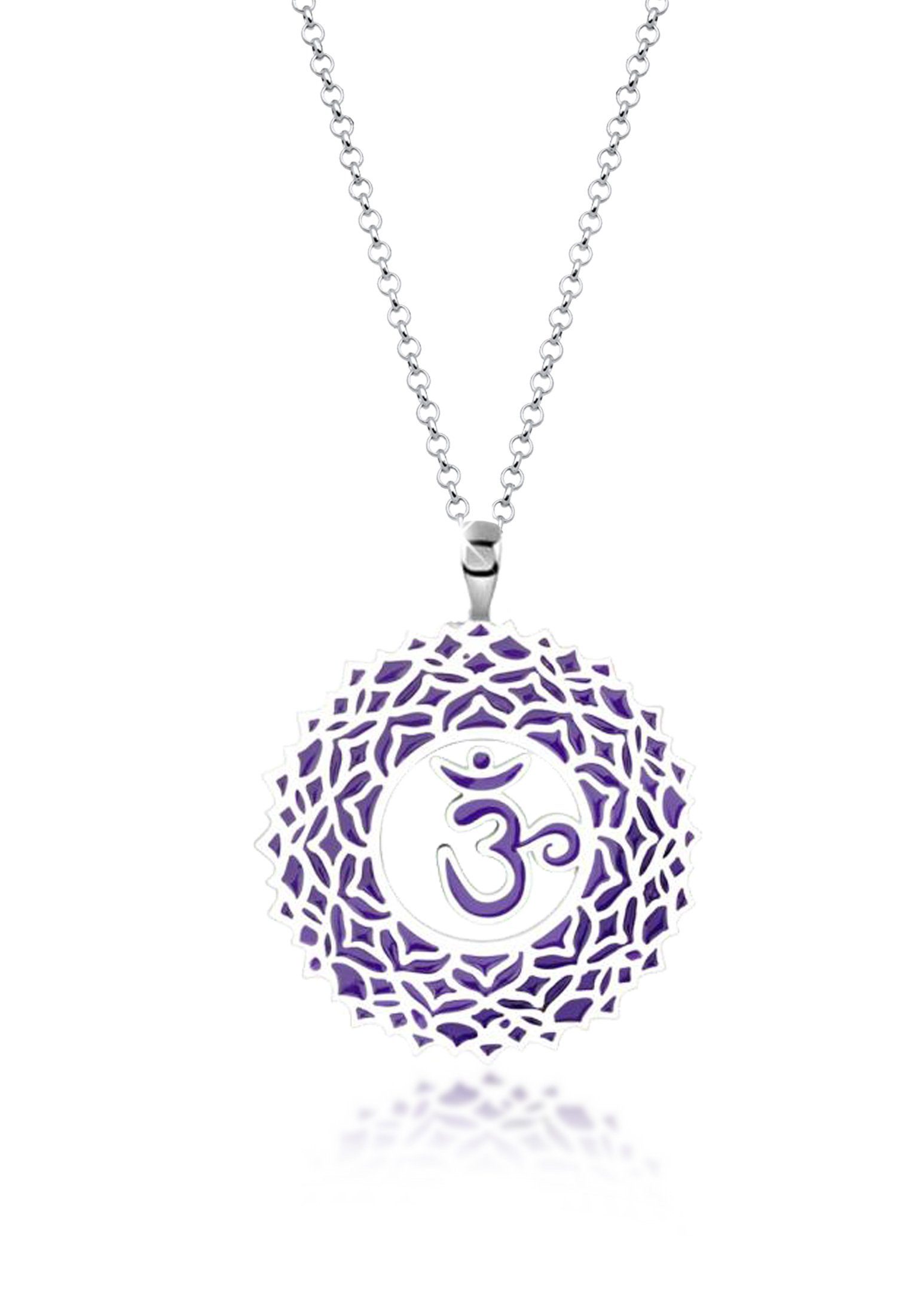 Nenalina Kette mit Anhänger »Sahasrara Chakra Anhänger Emaille Yoga 925