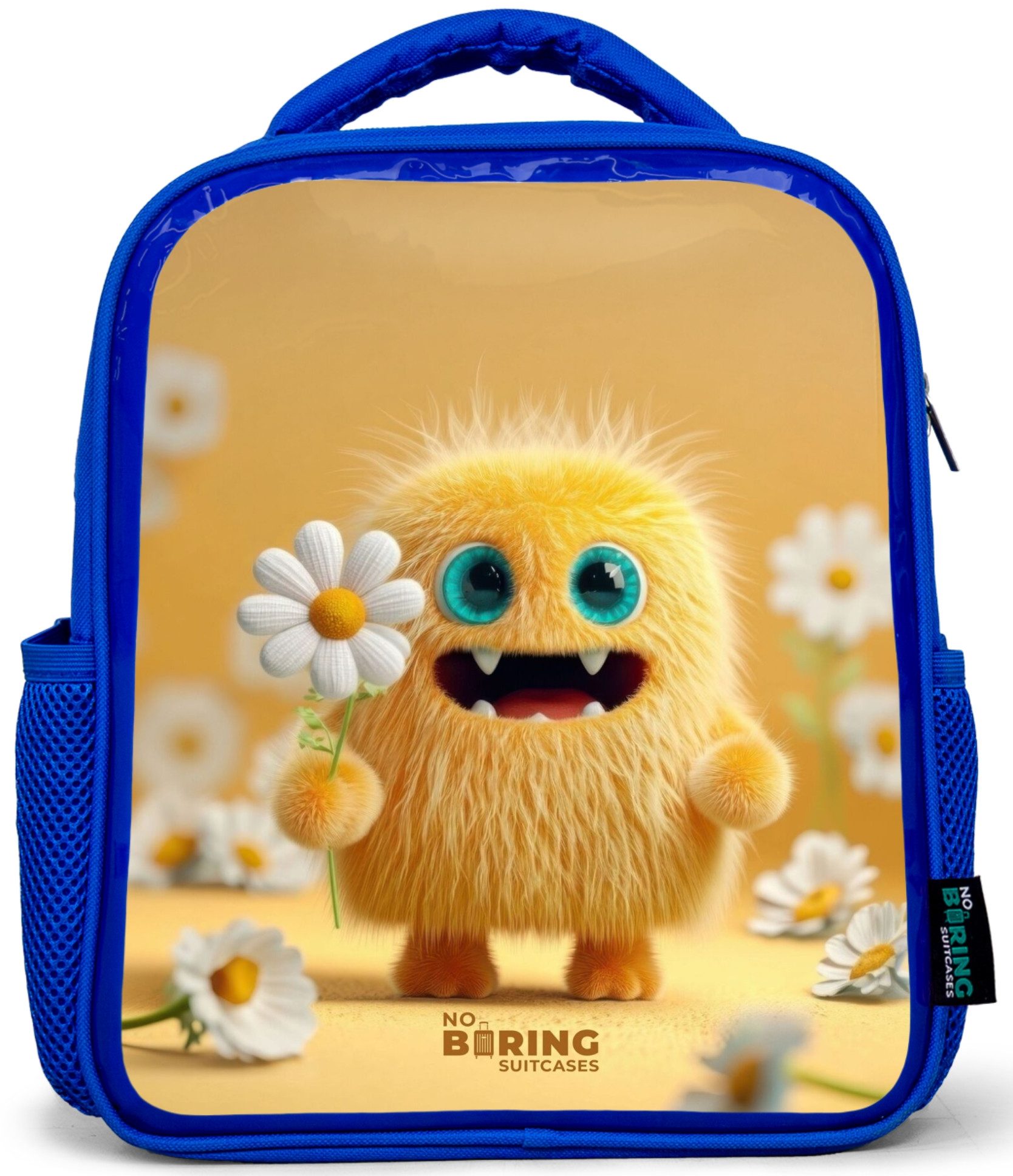 Rucksack Blau - Monster - Kreatur - Blume - Gelb