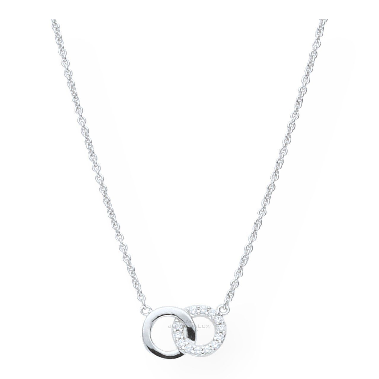 JuwelmaLux Kette mit Anhänger JuwelmaLux Collier 925er Sterling Silber synth. Zirkonia JL10-05-0986 (1-tlg)