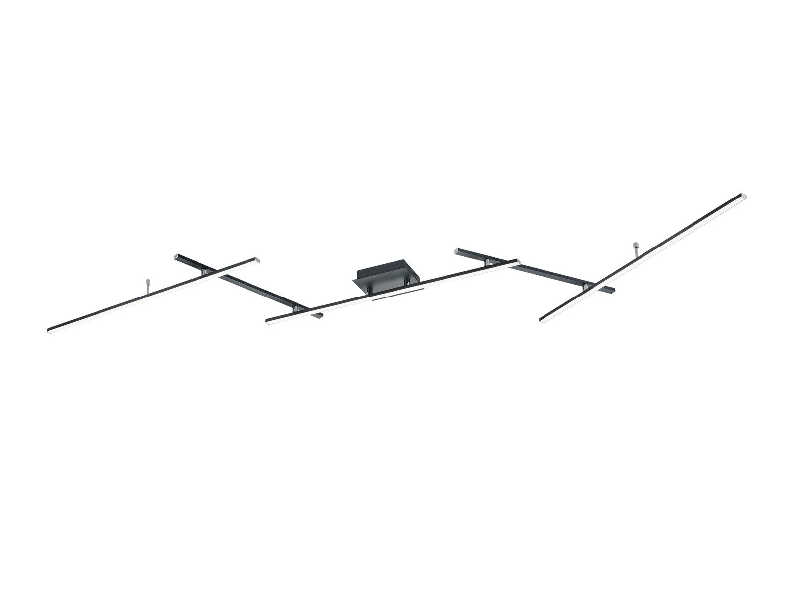 TRIO Leuchten LED Deckenleuchte Tageslicht & Fernbedienung, Breite 245cm, dimmbar Farbwechsel, LED fest integriert, Neutralweiß, Warmweiß, Tageslichtweiß, Tageslicht-Lampe flach & lang mit RGBW, indirekte Beleuchtung Decke