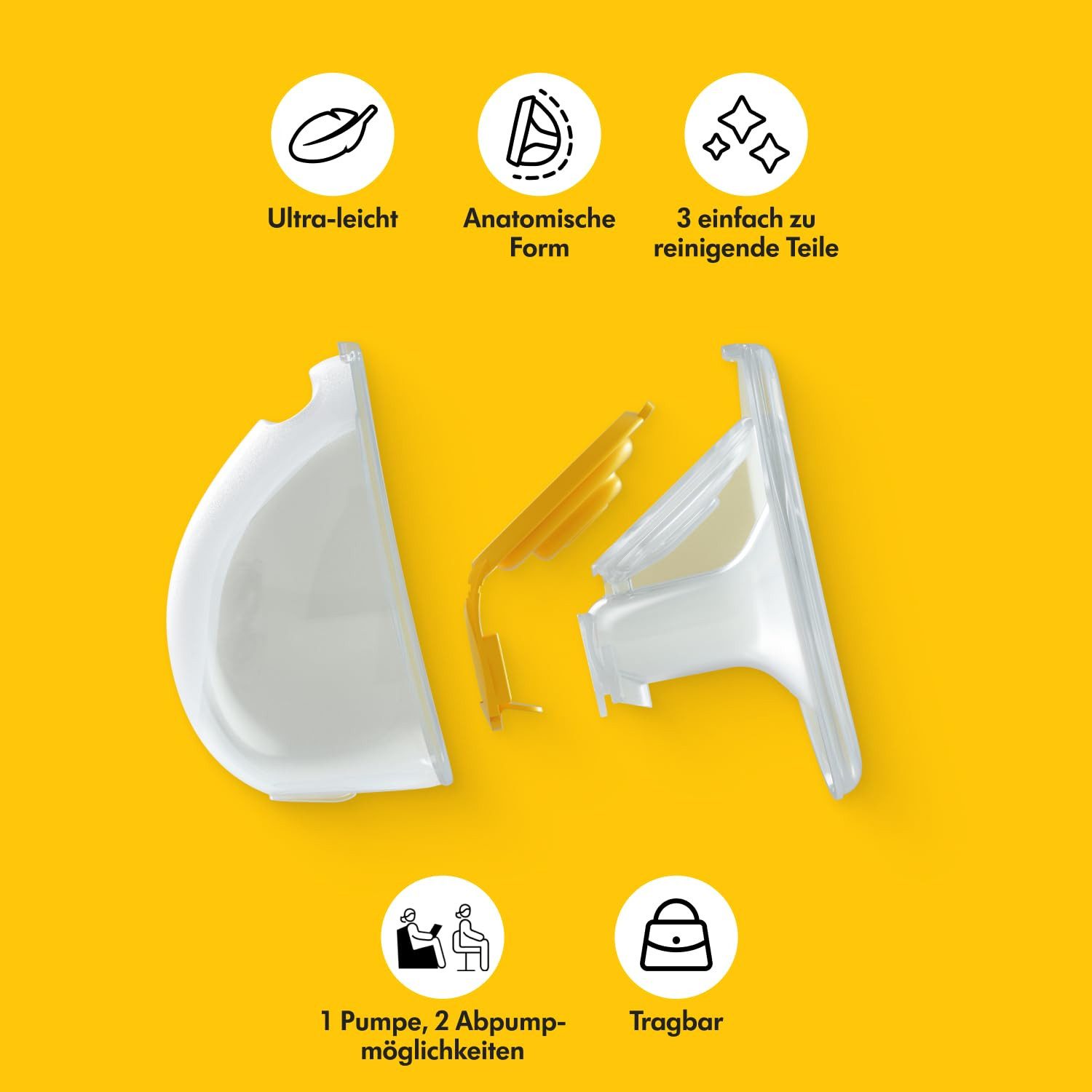 MEDELA Milchpumpe Zubehör-Set Hands-Free Doppelpumpset freihändig, Flexibilität im Alltag, Kompatibel mit Freestyle Flex & Swing Max