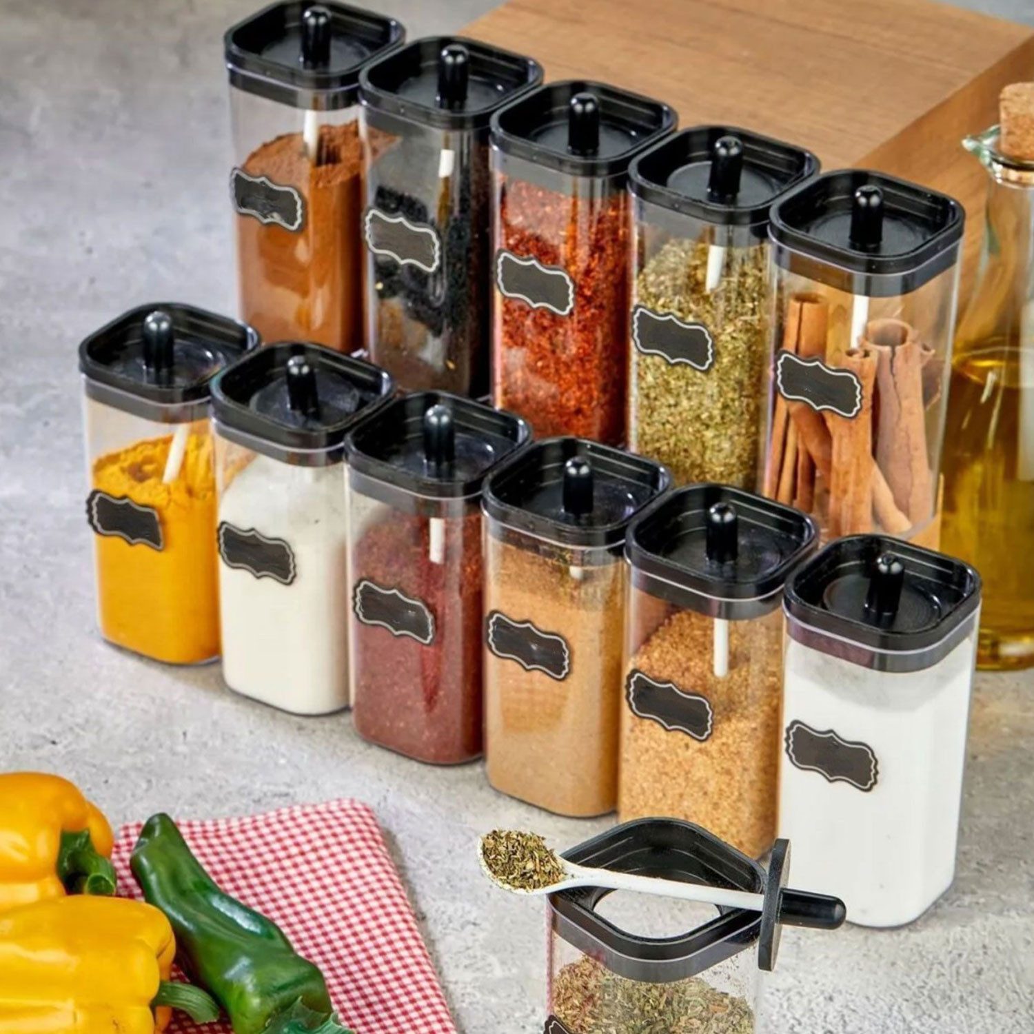 Jungengel Gewürzbehälter Gewürzdosenbehälter 12Teilig 300ml Vorratsdosen günstig online kaufen