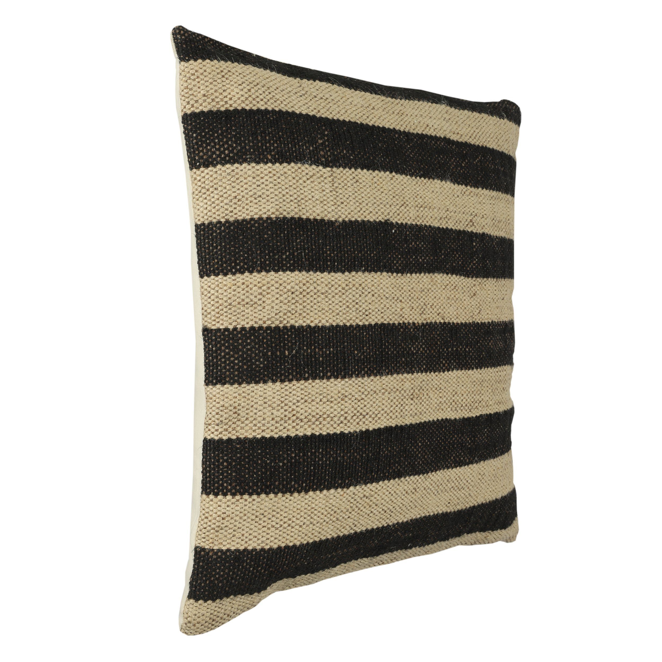 EGLO Living Dekokissen Chevery, Dekokissen aus Jute und Wolle, Kissenbezug gewebt mit Inlett, 50x50 cm