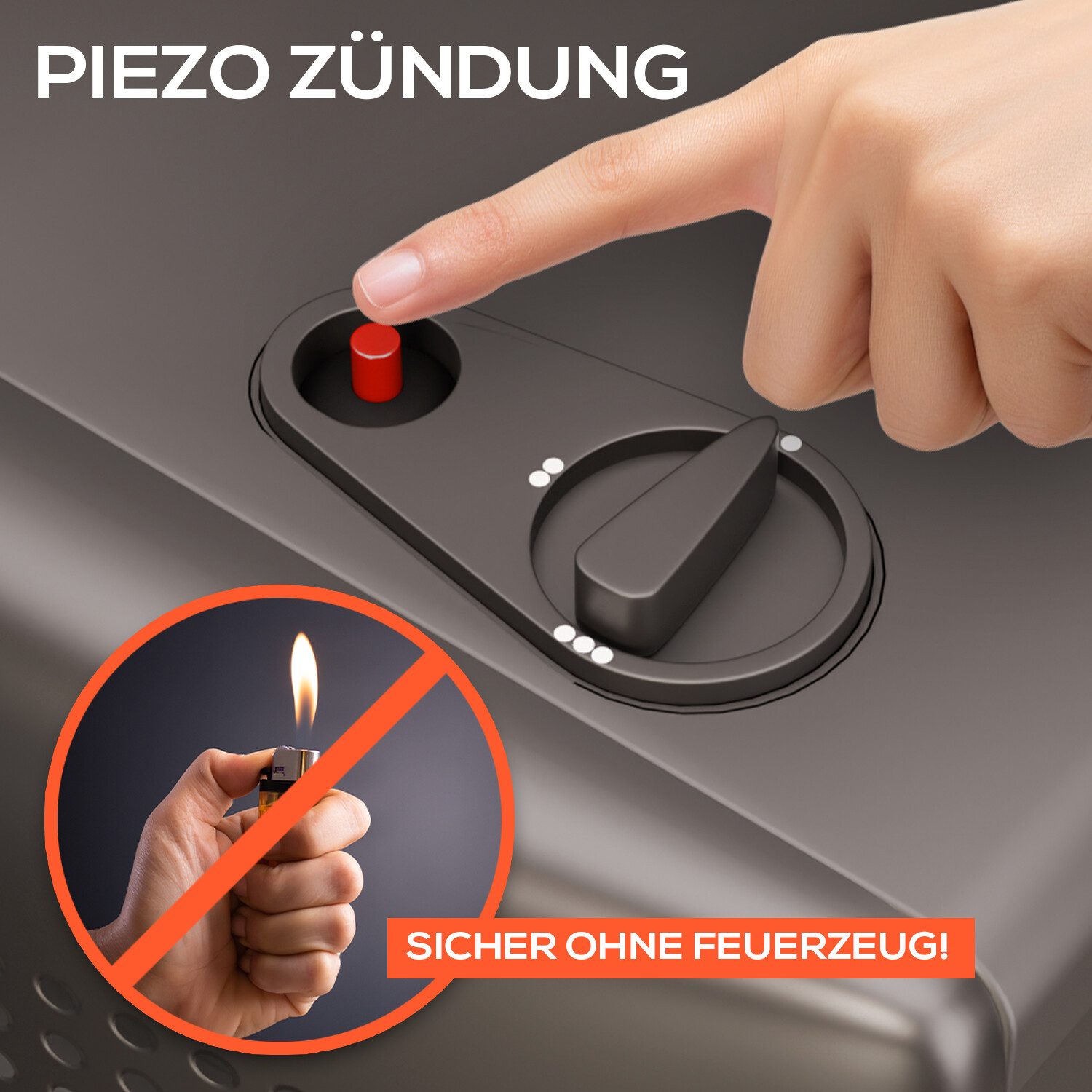 TroniTechnik Heizlüfter Infrarot- Heizgerät HB-015 Gasheizer,Piezo-Zündung,4200 Watt,I3B/P(50), Überhitzungsschutz, drei Leistungsstufen:1500/2800/4200 Watt Ede – Bild 4 von 5