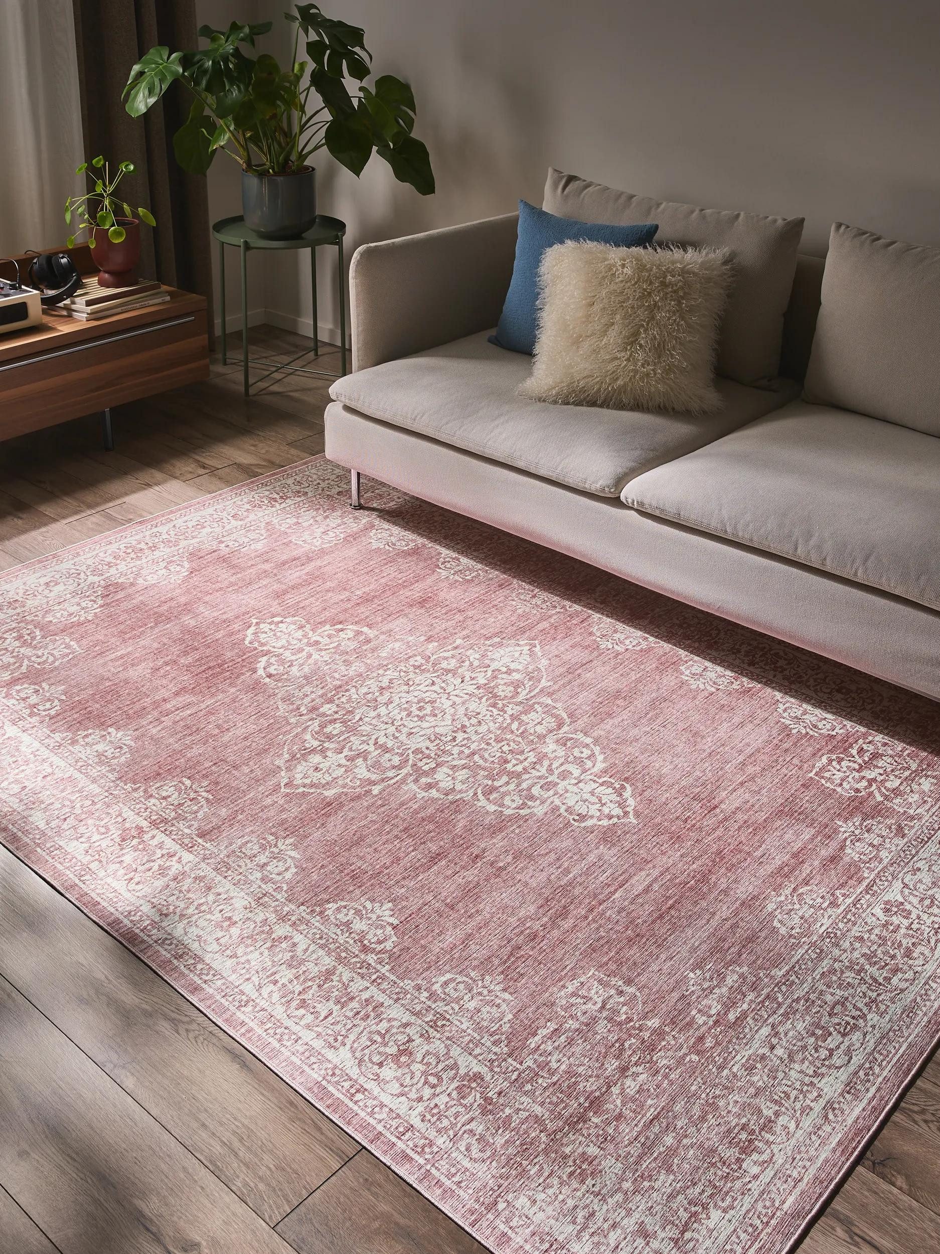 benuta Teppich Laury, rechteckig, Höhe: 5 mm, Teppich Wohnzimmer, Schlafzimmer, Esszimmer, Flur, Kunstfaser, Cozy