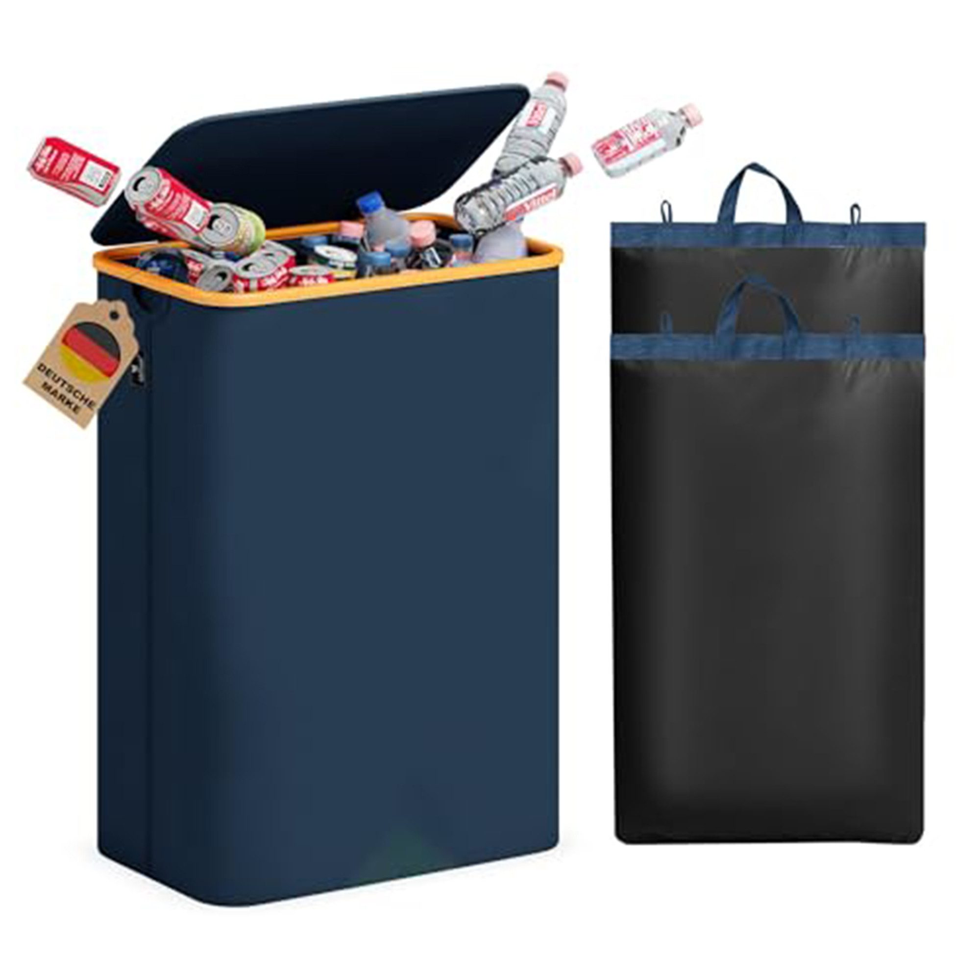 AdelDream Aufbewahrungsbecher Pfandflaschen Sammelbehälter mit Deckel