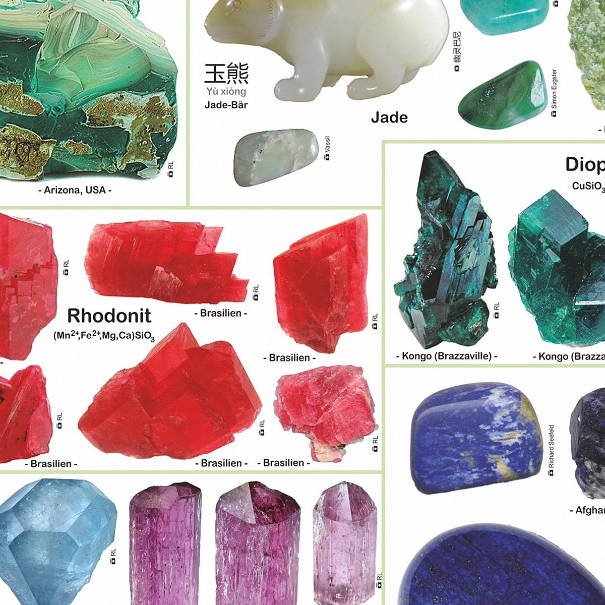 Close Up Poster Mineralien Poster deutsch DIN A1 59,4 x 84,1 cm günstig online kaufen